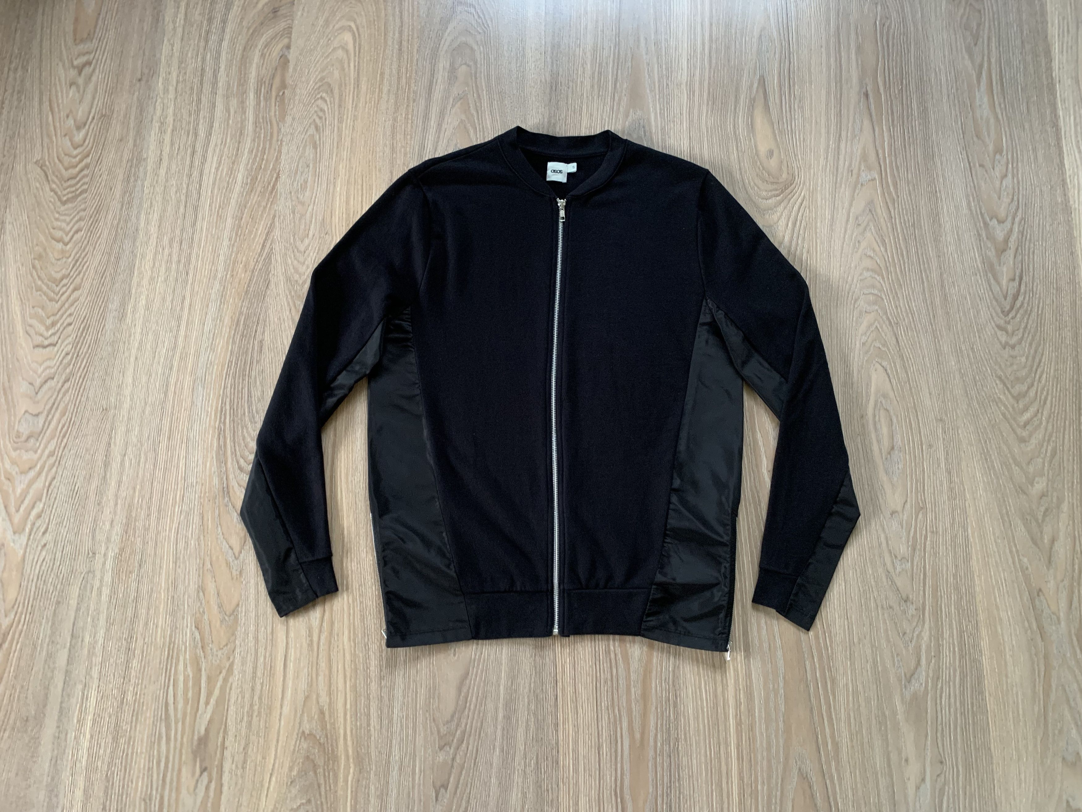 Asos ASOS Black Zip Sweatshirt Bomber Size US S / EU 44-46 / 1 - 1 Thumbnail
