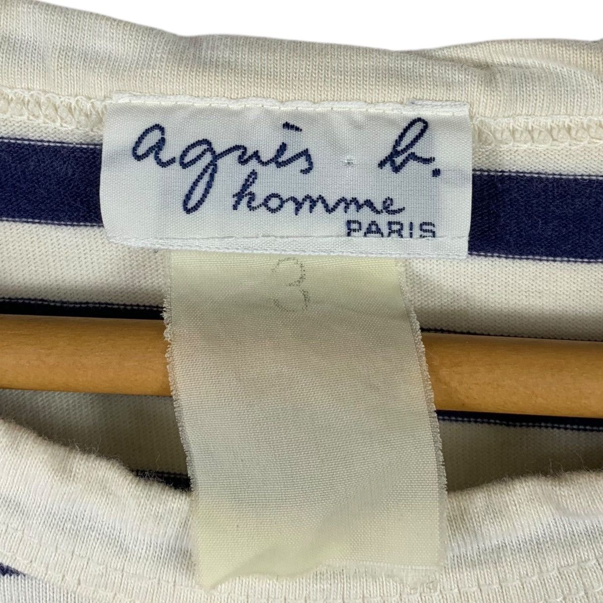 Vintage × agnes b. Vintage AGNES B Paris French Fashion Designer StripesT-Shirt Size US M / EU 48-50 / 2 - 4 Thumbnail