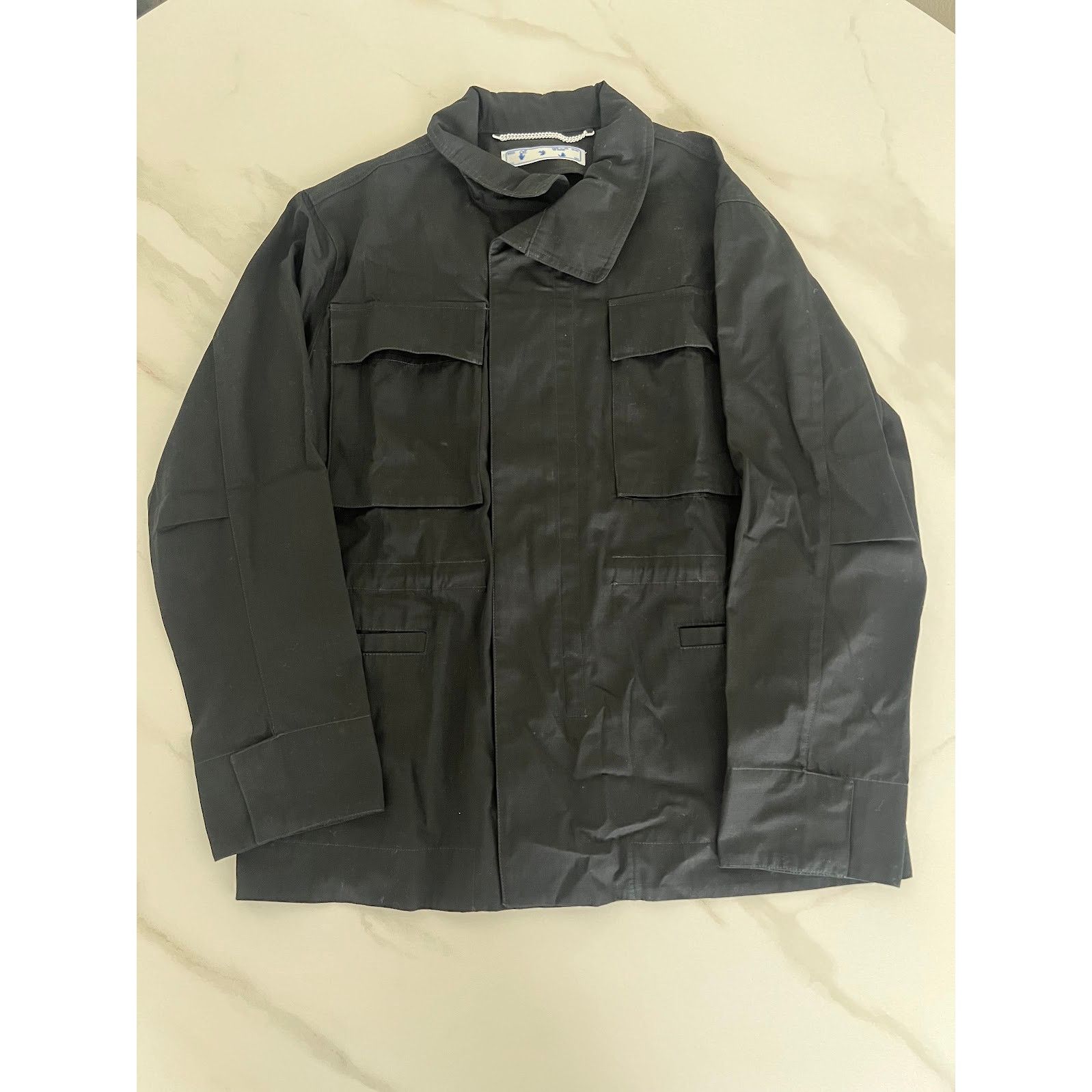 Off White Off White Black Arrow Logo Black Field Jacket Size L Grailed