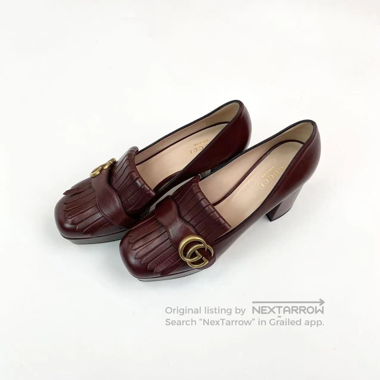 Gucci Guicci Double G suede block heels| Size US 6.5 / IT 36.5 - 1 Thumbnail
