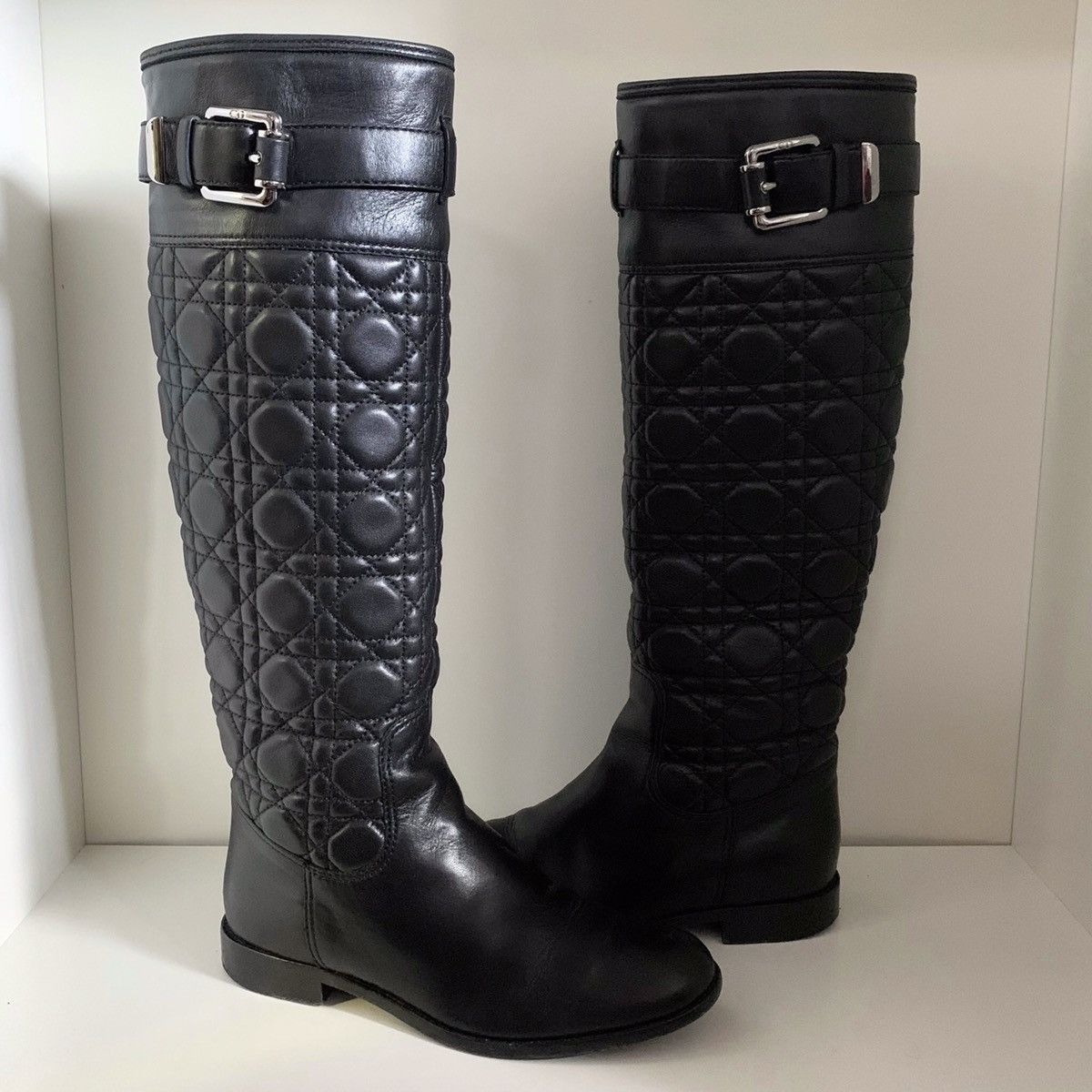 Dior Dior cannage quilted nappa leather boots Size US 6 / IT 36 - 4 Thumbnail
