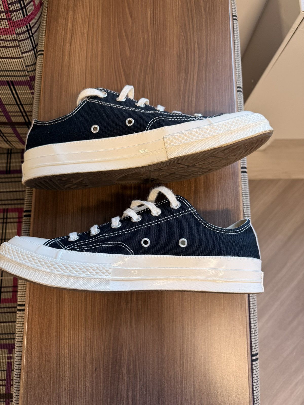 Comme des Garcons PLAY × Converse Comme Des Garçons PLAY x Converse Chuck 70 Low ‘Black’ Size US 8 / EU 41 - 2 Thumbnail
