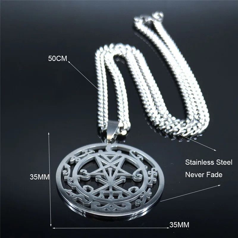 Jewelry Stainless Steel Satan Necklace Size ONE SIZE - 5 Thumbnail