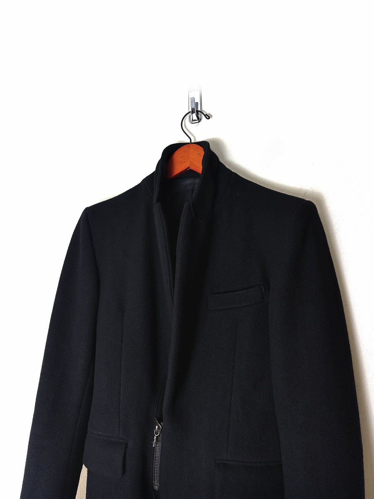 EYEFUNNY Eyefunny .925 Silver Black Wool Blazer Jacket Size US S / EU 44-46 / 1 - 7 Thumbnail