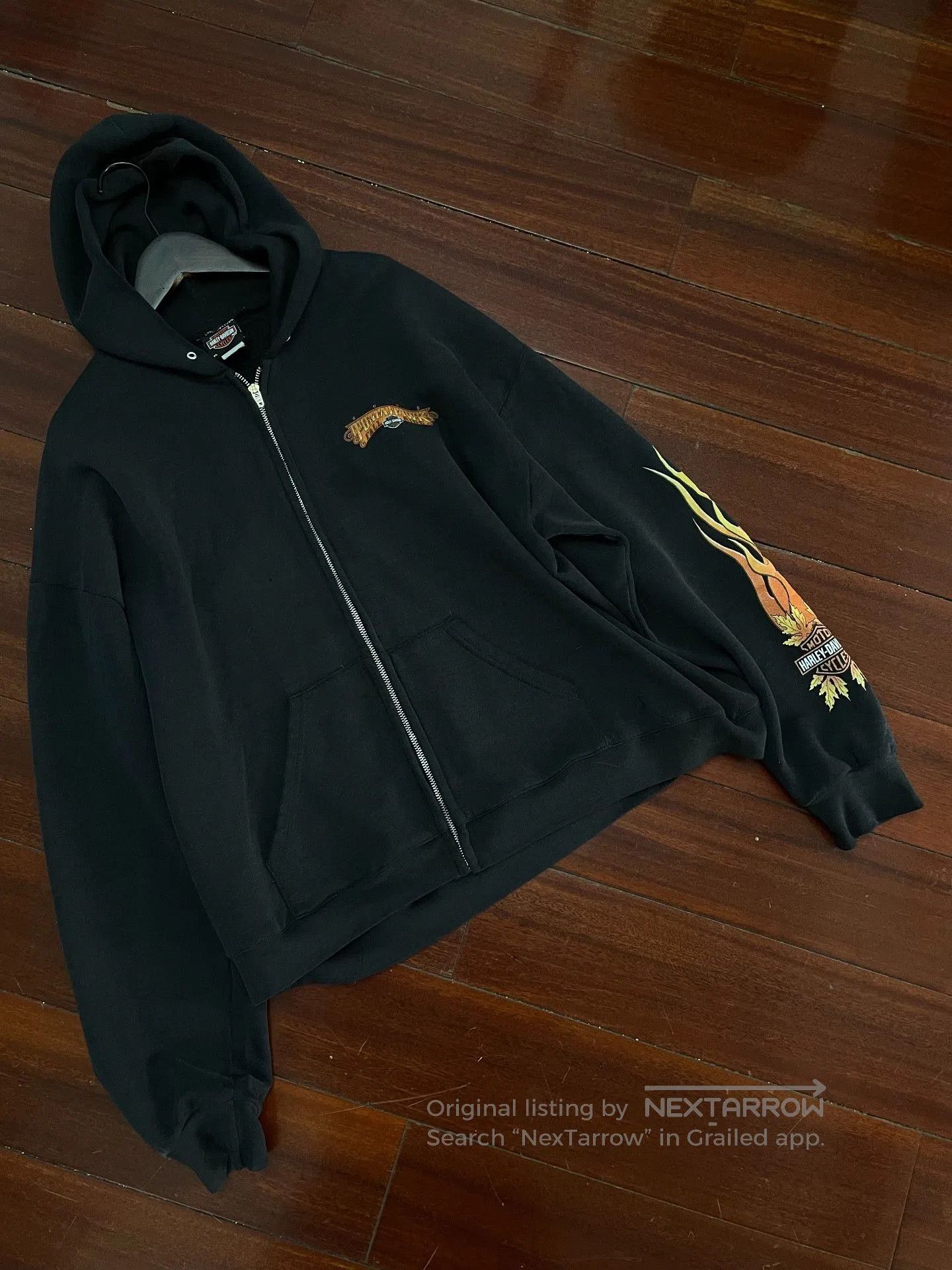 Vintage vintage Harley Davidson flame zip hoodie. Size US M / EU 48-50 / 2 - 2 Thumbnail