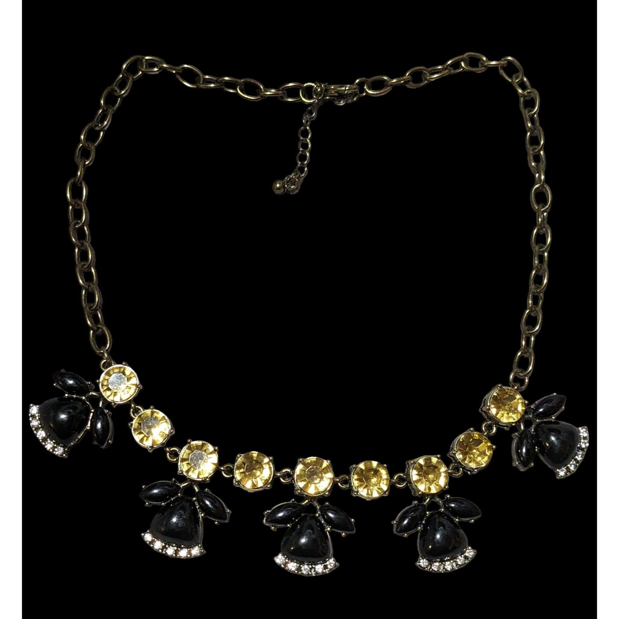 Other Retro Glam Gem Studded Statement Necklace Size ONE SIZE - 1 Thumbnail