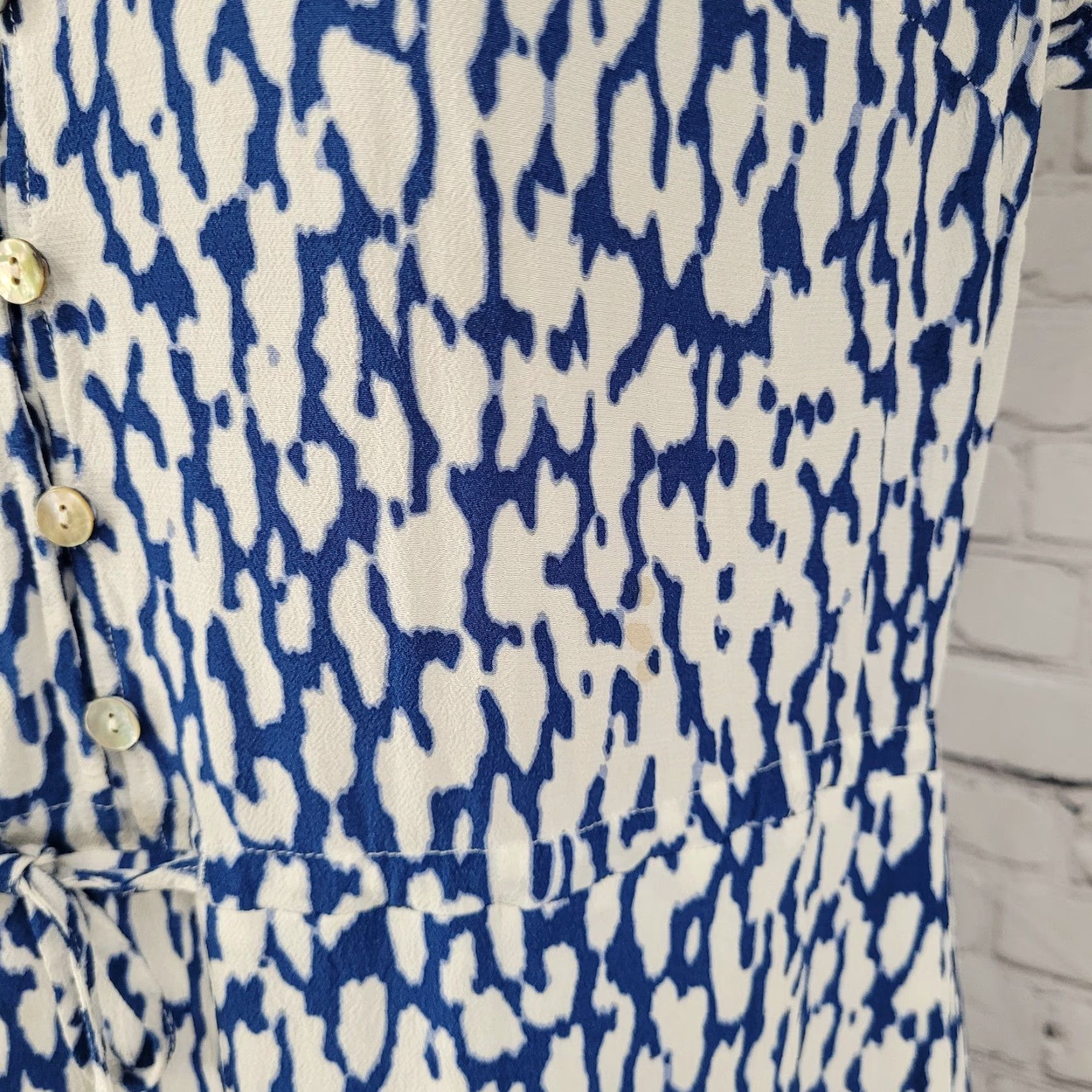 Rails Rails Kiki Blue Cobalt Leopard Print Short Sleeve Dress Small Womens Size 28" / US 6 / IT 42 - 5 Thumbnail