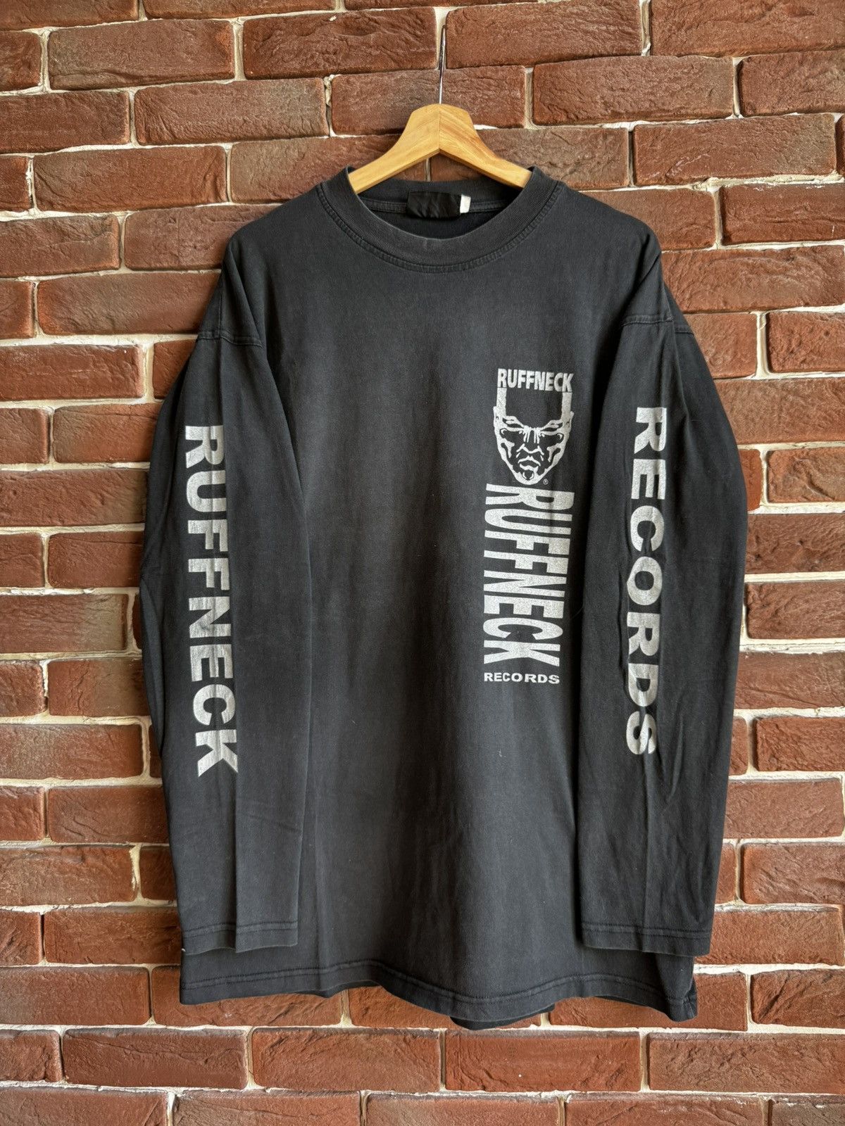 Rare 90s Dj Ruffneck Thunderdome Gabber Rave Band Tee XL bla