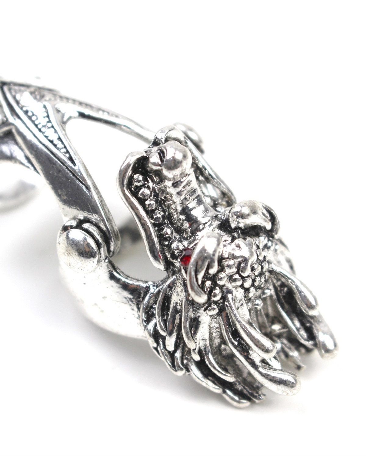 Vintage 2000S JAPANESE MADE BLOOD EYE DRAGON FINGER ARMOR RING Size ONE SIZE - 5 Thumbnail