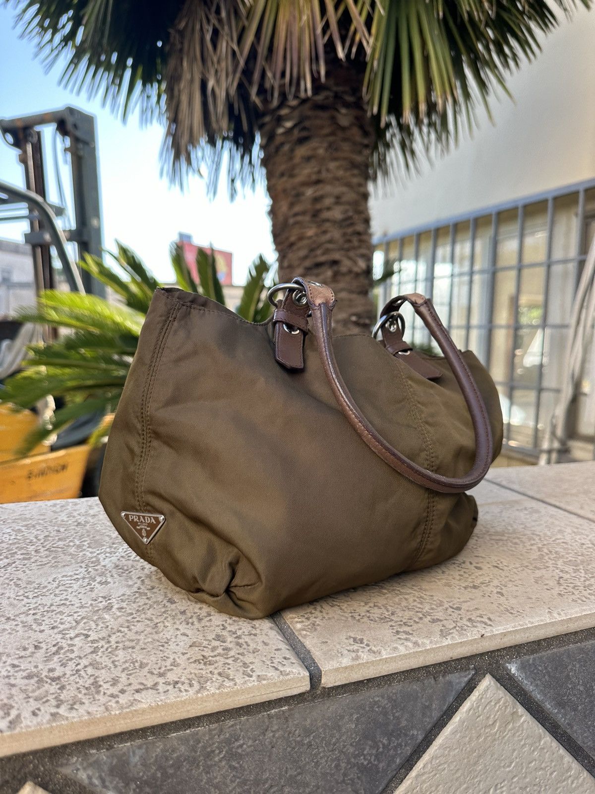 Prada Prada Nylon Bag Brown Size ONE SIZE - 1 Thumbnail