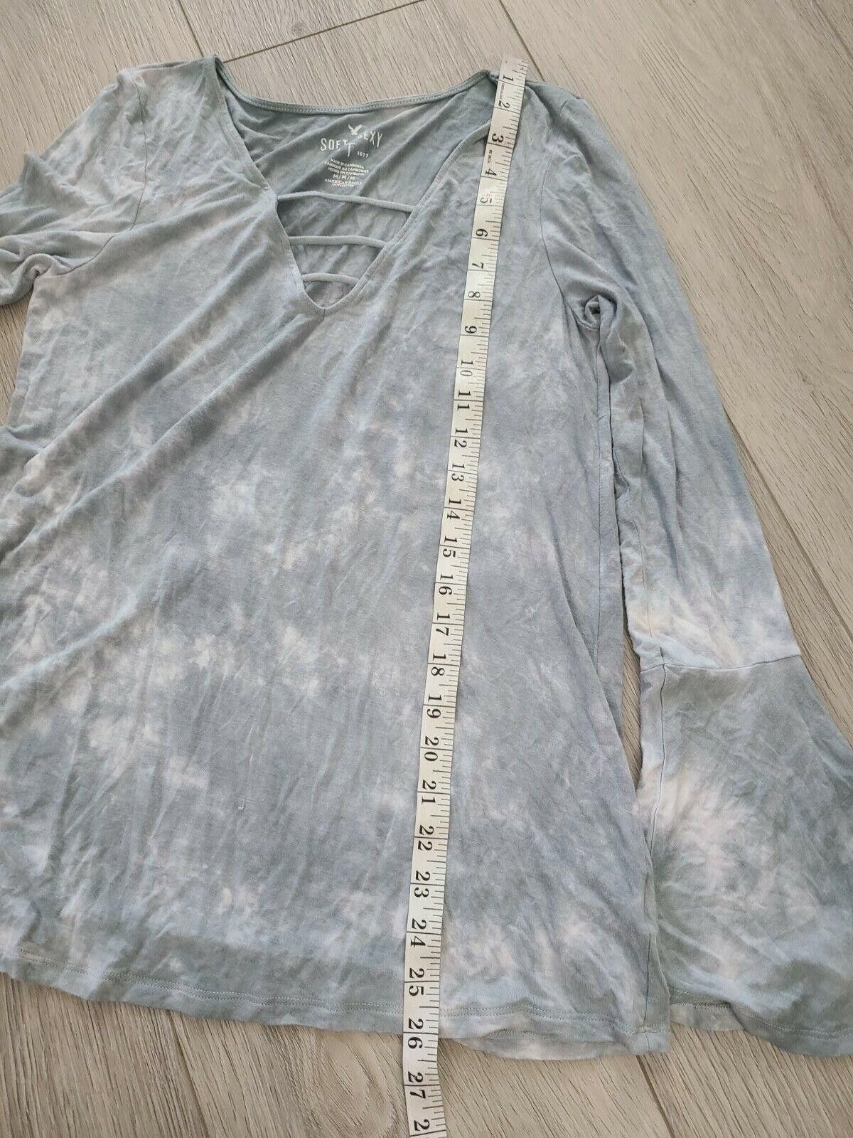 Designer American Eagle Soft And Sexy Tee Medium Green Tie Dye Bell Size M / US 6-8 / IT 42-44 - 4 Thumbnail