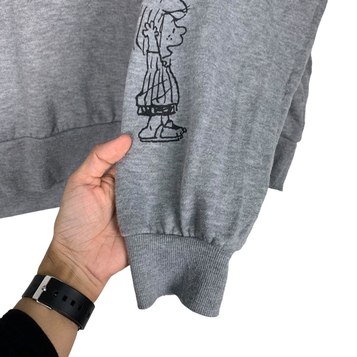 Peanuts PEANUTS Snoopy Sleeve Logo Pullover Hoodies #0773-C35 Size US L / EU 52-54 / 3 - 10 Thumbnail
