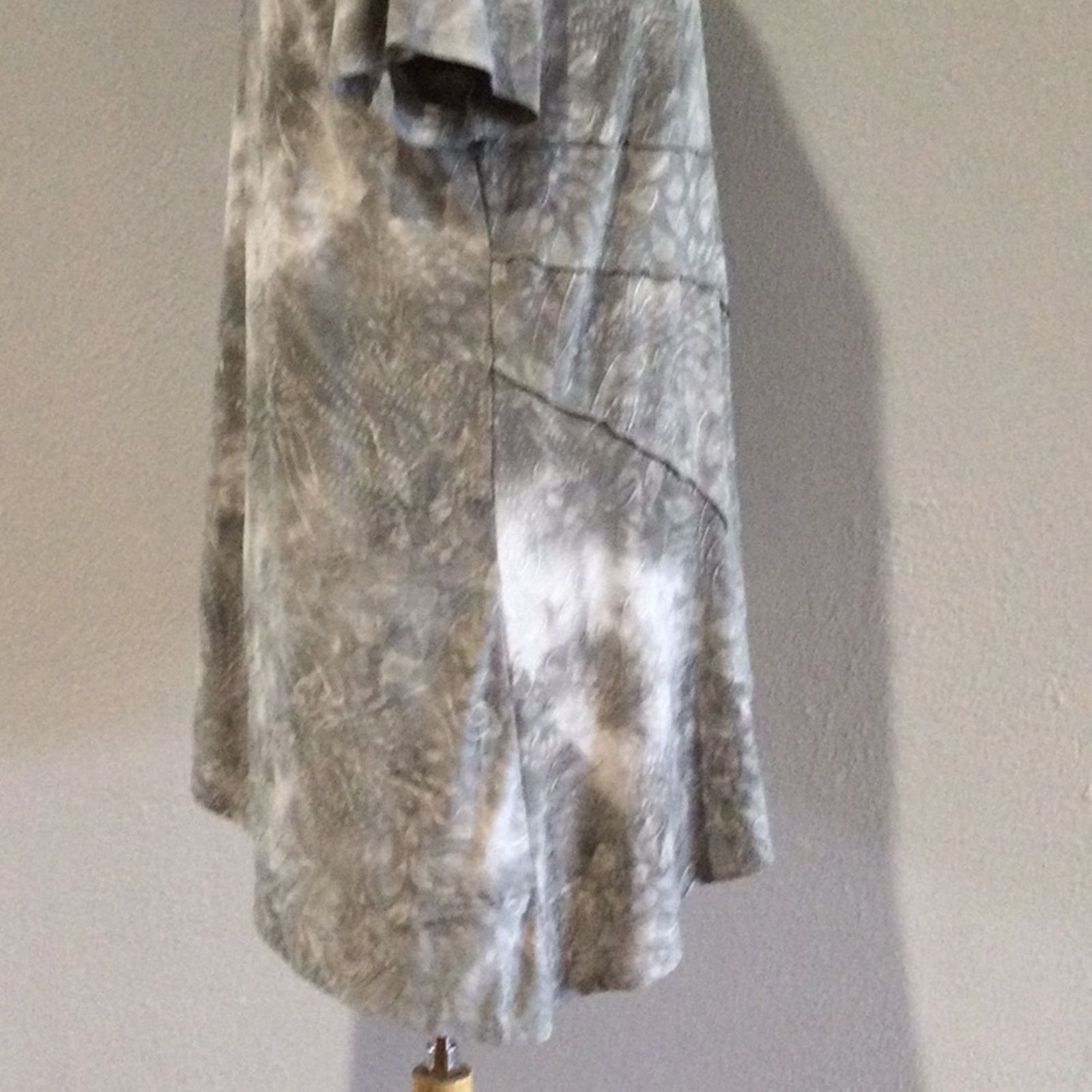 Vintage Sami & Jo Plus Gray & White Asymmetrical Women's Top Size 1X Size XL / US 12-14 / IT 48-50 - 9 Thumbnail