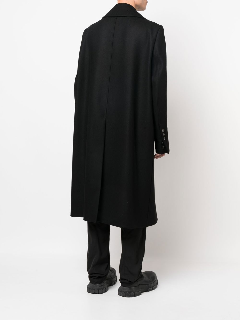 Rick Owens Rick Owens Slim Drella Wool Coat Black 52 Size US L / EU 52-54 / 3 - 3 Thumbnail