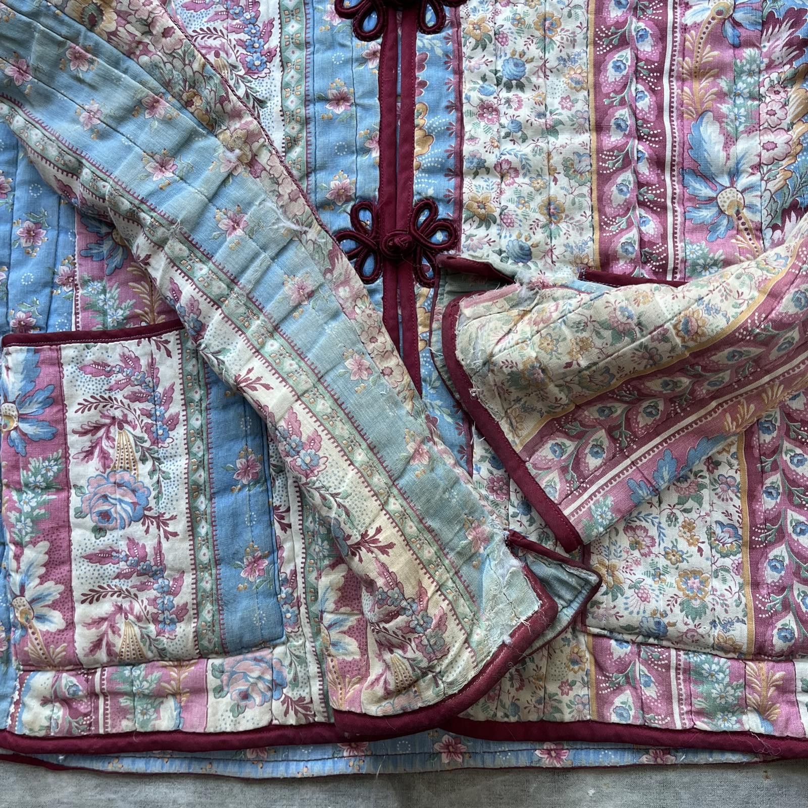 Vintage Vintage 1970s Handmade Floral Nature Quilt Jacket Size M / US 6-8 / IT 42-44 - 7 Thumbnail