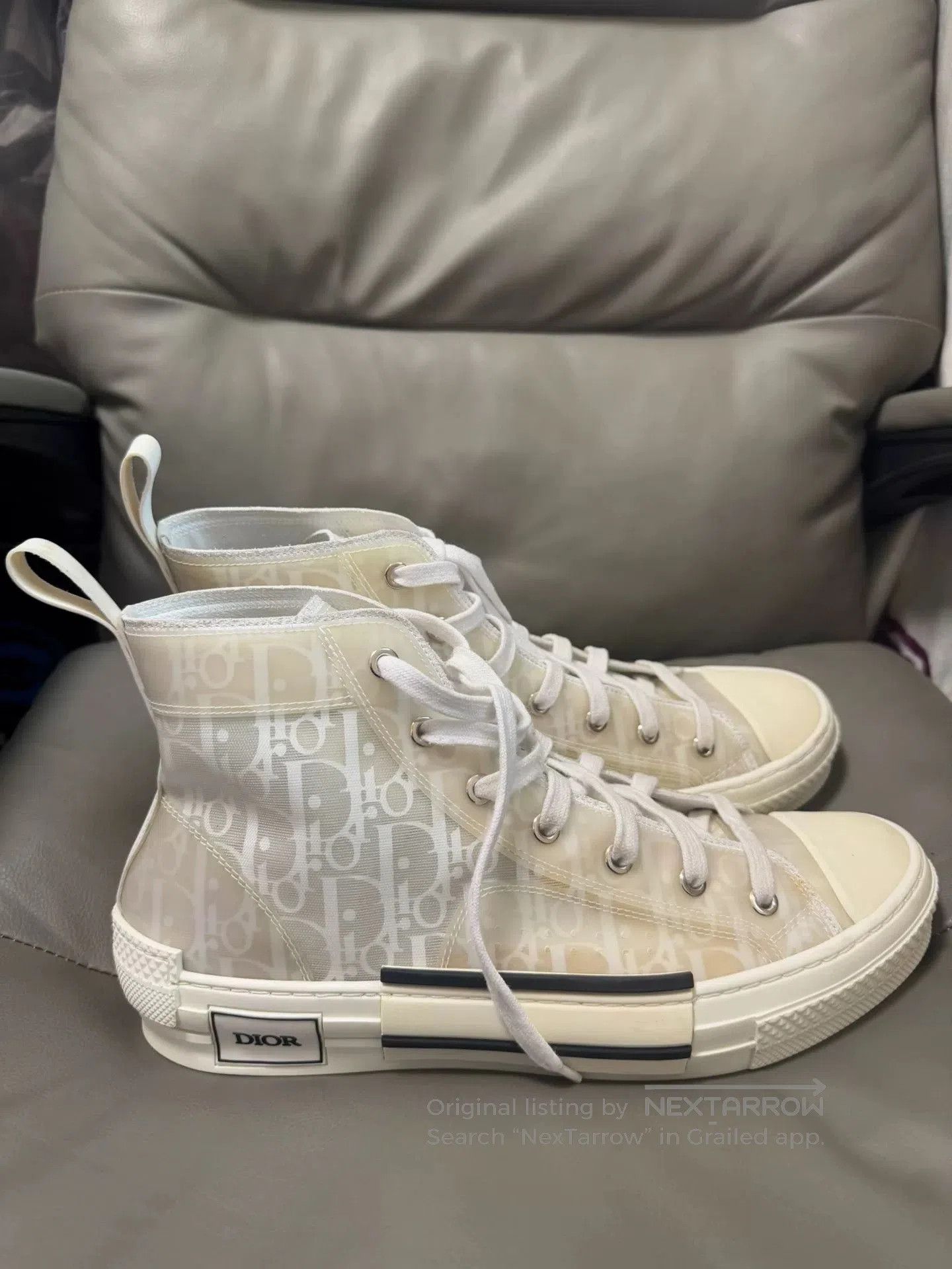 Dior Dior Transparent High-Top Sneakers Size 42. Size US 9 / EU 42 - 2 Thumbnail