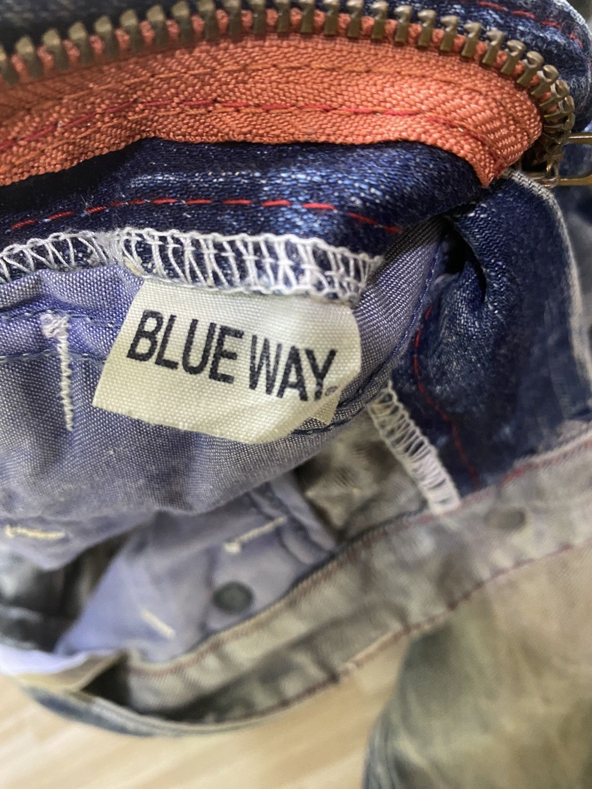 Japanese Brand 💥INSANE DISTRESSED BLUE WAY JEANS💥 Size US 29 - 12 Thumbnail