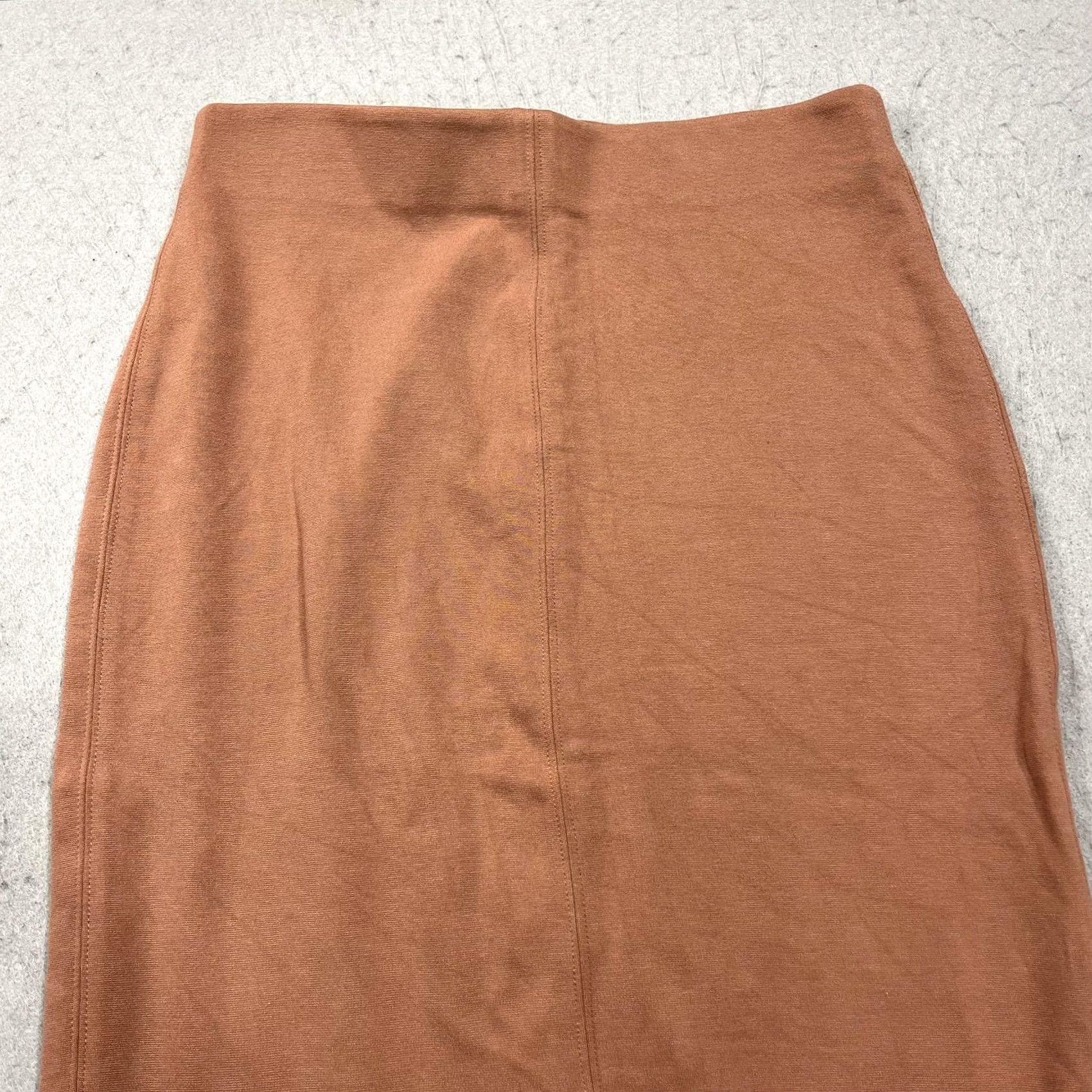 Vintage VINTAGE Wilfred Skirt Womens Small Brown Terracotta Midi Pencil Stretch Knit Aritzia Size 28" / US 6 / IT 42 - 2 Thumbnail