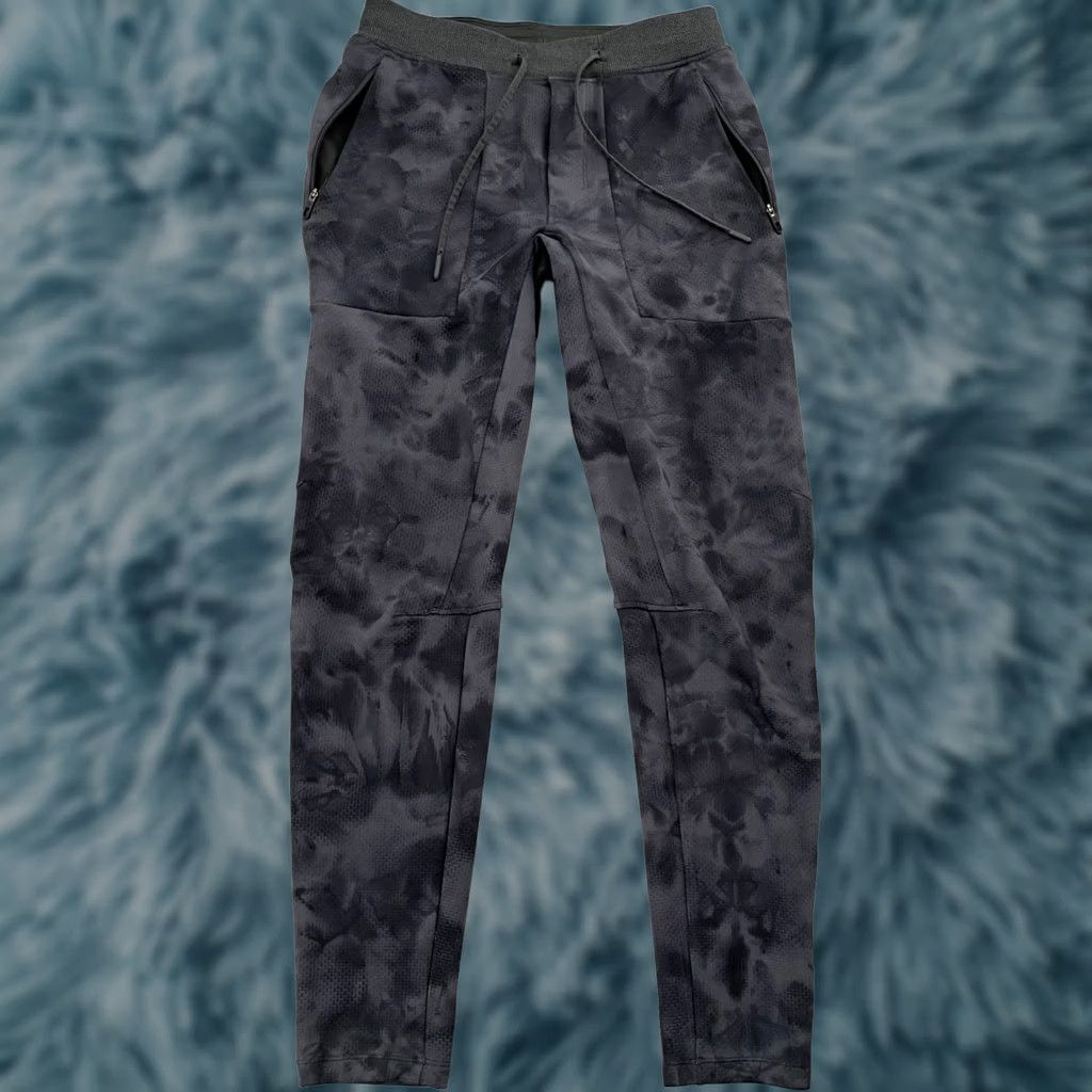 Lululemon Lululemon Pants Adult Small Blue Textured Tech Pant Diamond Dye Active Mens S Size US 29 - 1 Thumbnail