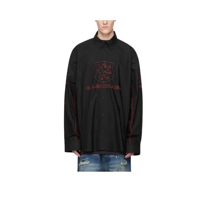 Balenciaga Balenciaga Logo Long Sleeve Shirt for Men Size US XS / EU 42 / 0 - 1 Thumbnail
