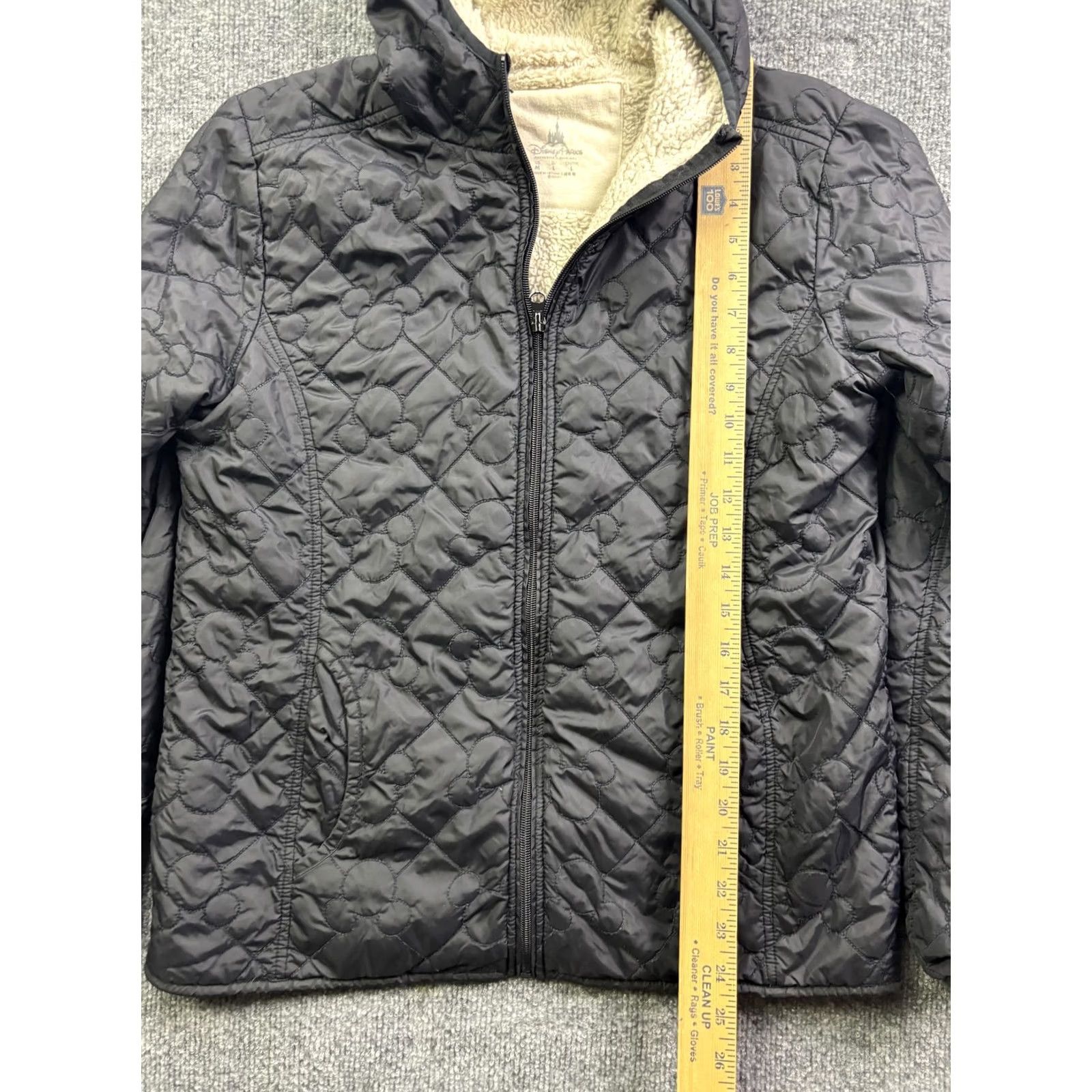 Disney Disney Parks Jacket Womens M Black Quilted Hooded Sherpa Lined Mickey Mouse Size M / US 6-8 / IT 42-44 - 4 Thumbnail