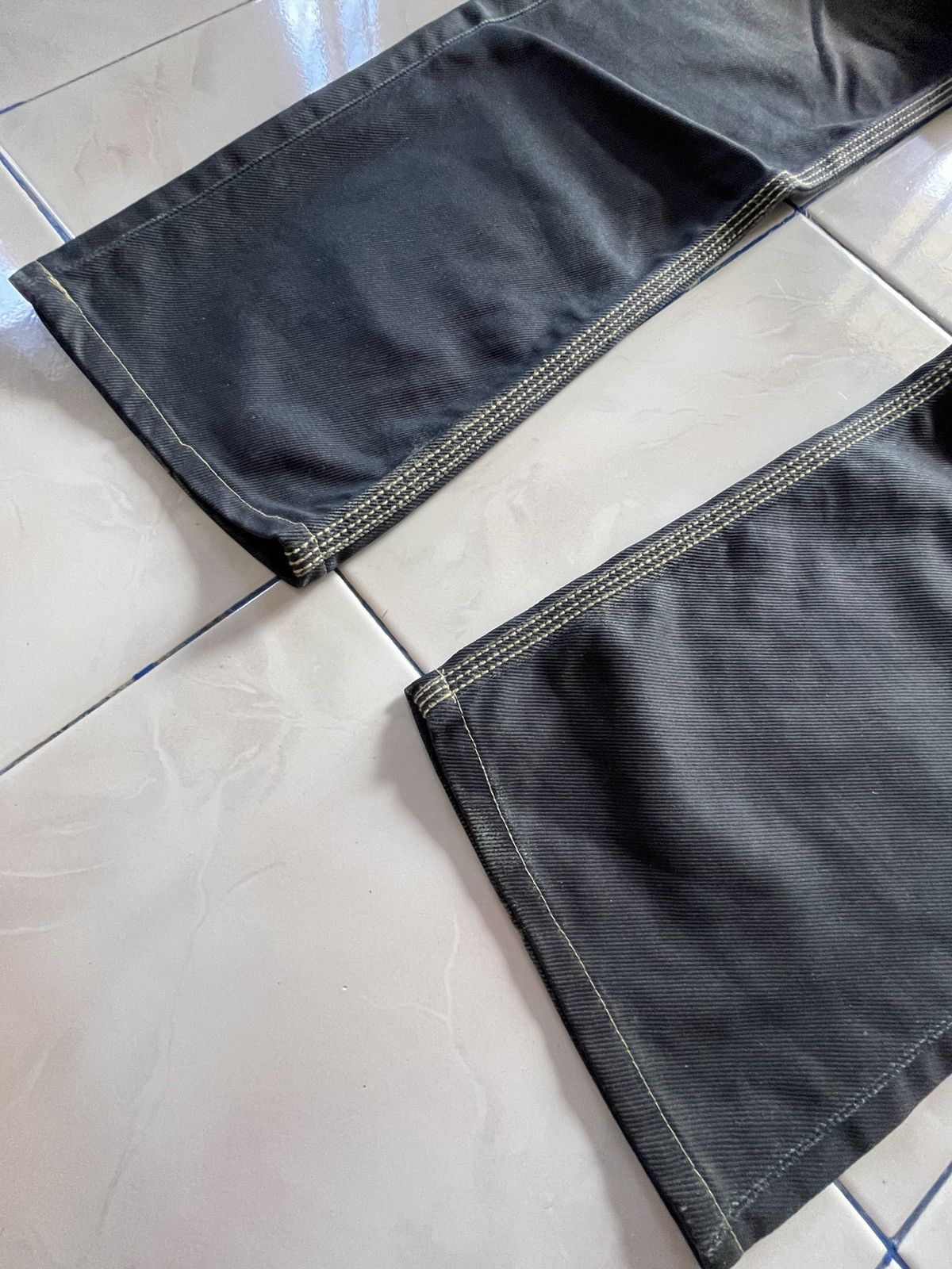 GOSTAR DE FUGA × semanticdesign Urban Craft Waxed Coated Contrast Triple Stitch Jeans Size US 30 / EU 46 - 6 Thumbnail