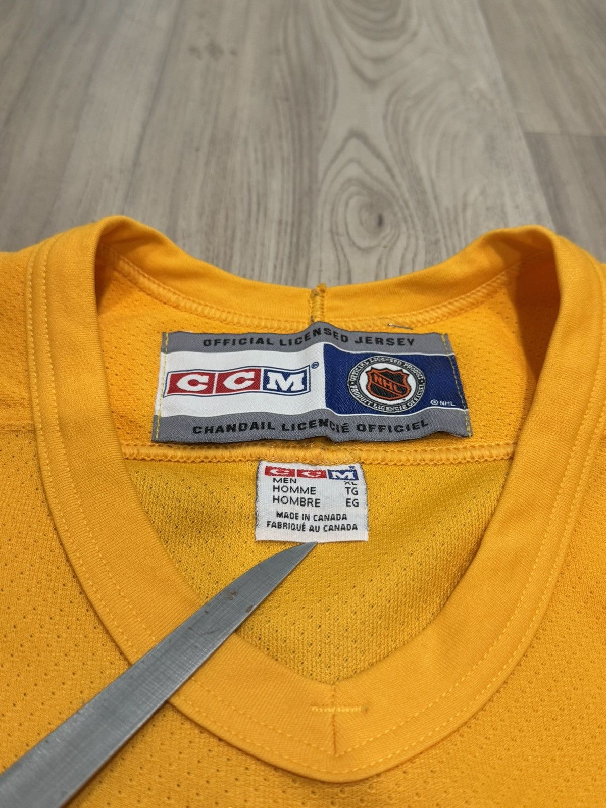 NHL Vintage Washington Capitals CCM Hockey Jersey Yellow RARE XL Size US XL / EU 56 / 4 - 4 Thumbnail