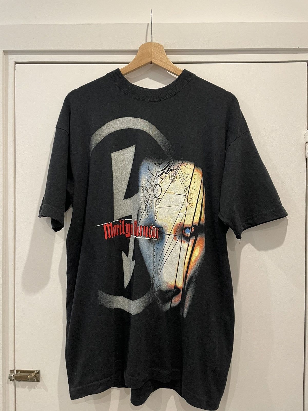 Band Tees × Vintage 1990s Marilyn Manson Tee Size US XL / EU 56 / 4 - 1 Thumbnail