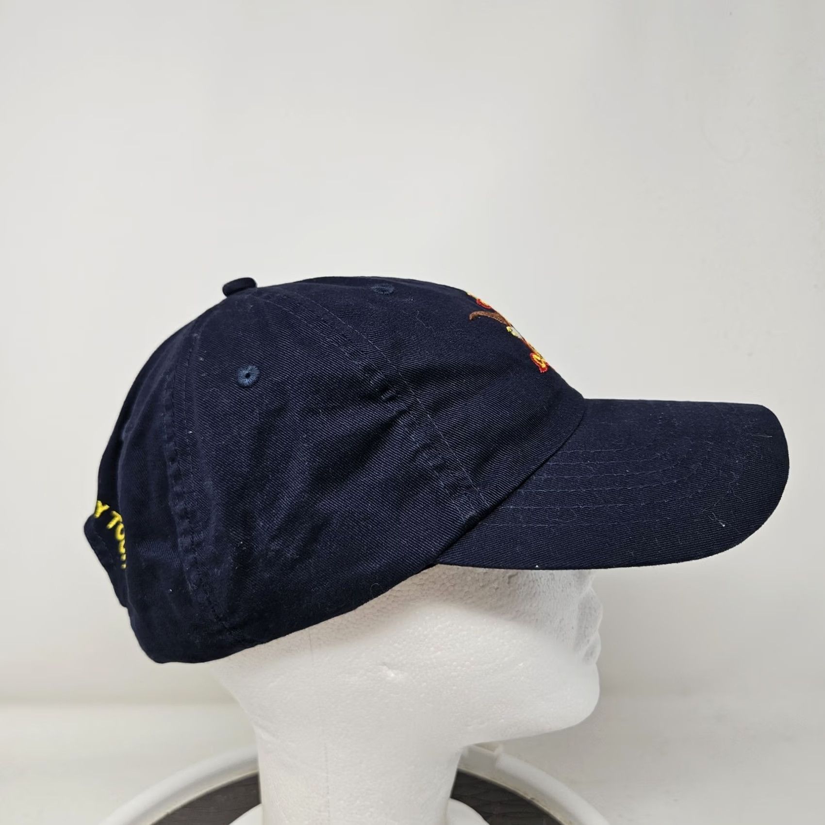 Vintage VINTAGE Anheuser-Busch Hat Cap Strap Back Navy Blue Embroidered St Louis Brewery Tour Mens BeER Size ONE SIZE - 3 Thumbnail