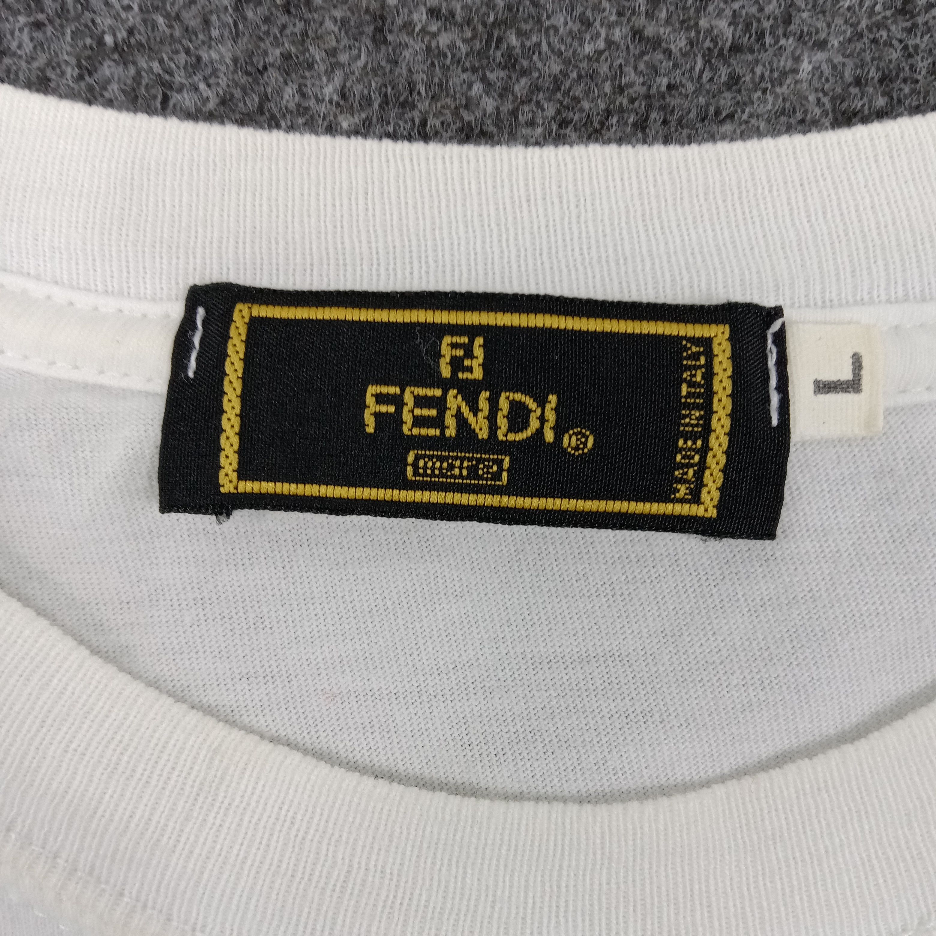 Fendi × Vintage Fendi Italian Brand Logo Tshirt Size US L / EU 52-54 / 3 - 4 Thumbnail