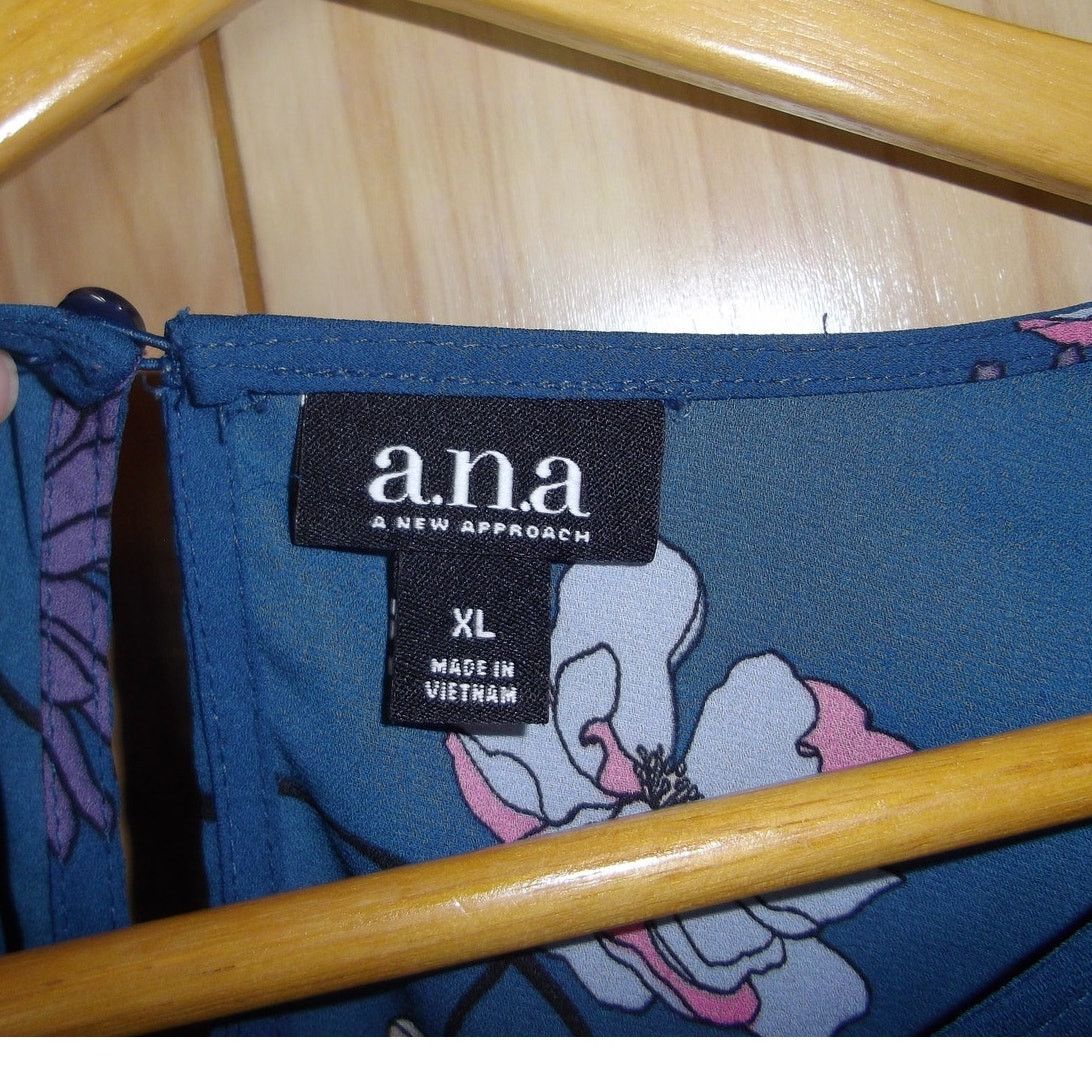 Other a.n.a A New Approach Floral Round Neck Long Sleeve Blouse XL Size XL / US 12-14 / IT 48-50 - 3 Thumbnail