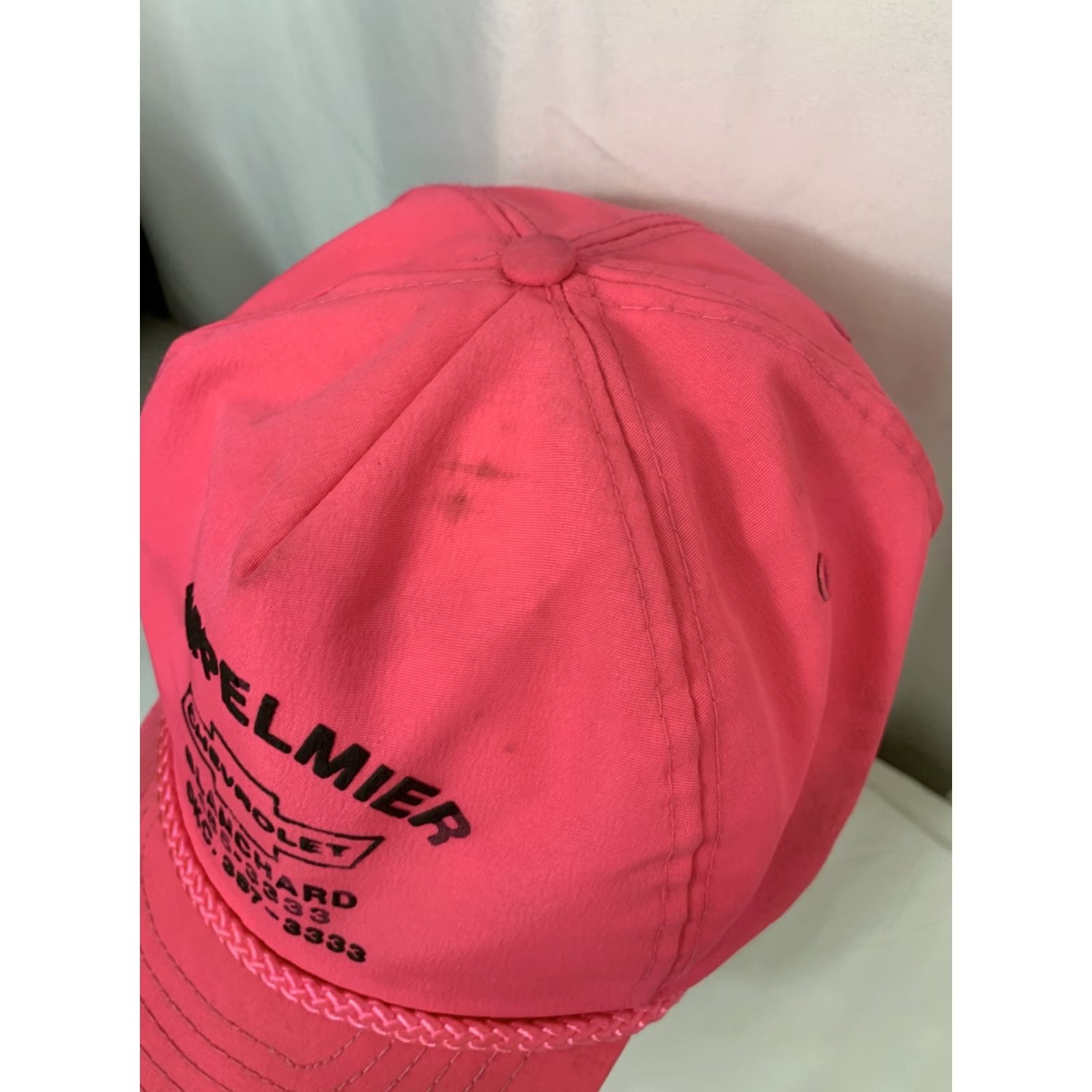 Pinko VINTAGE baseball cap Chevrolet adjustable pink 80s Men Baseball Cap Adjustable Pink 80s Mens Size ONE SIZE - 3 Thumbnail