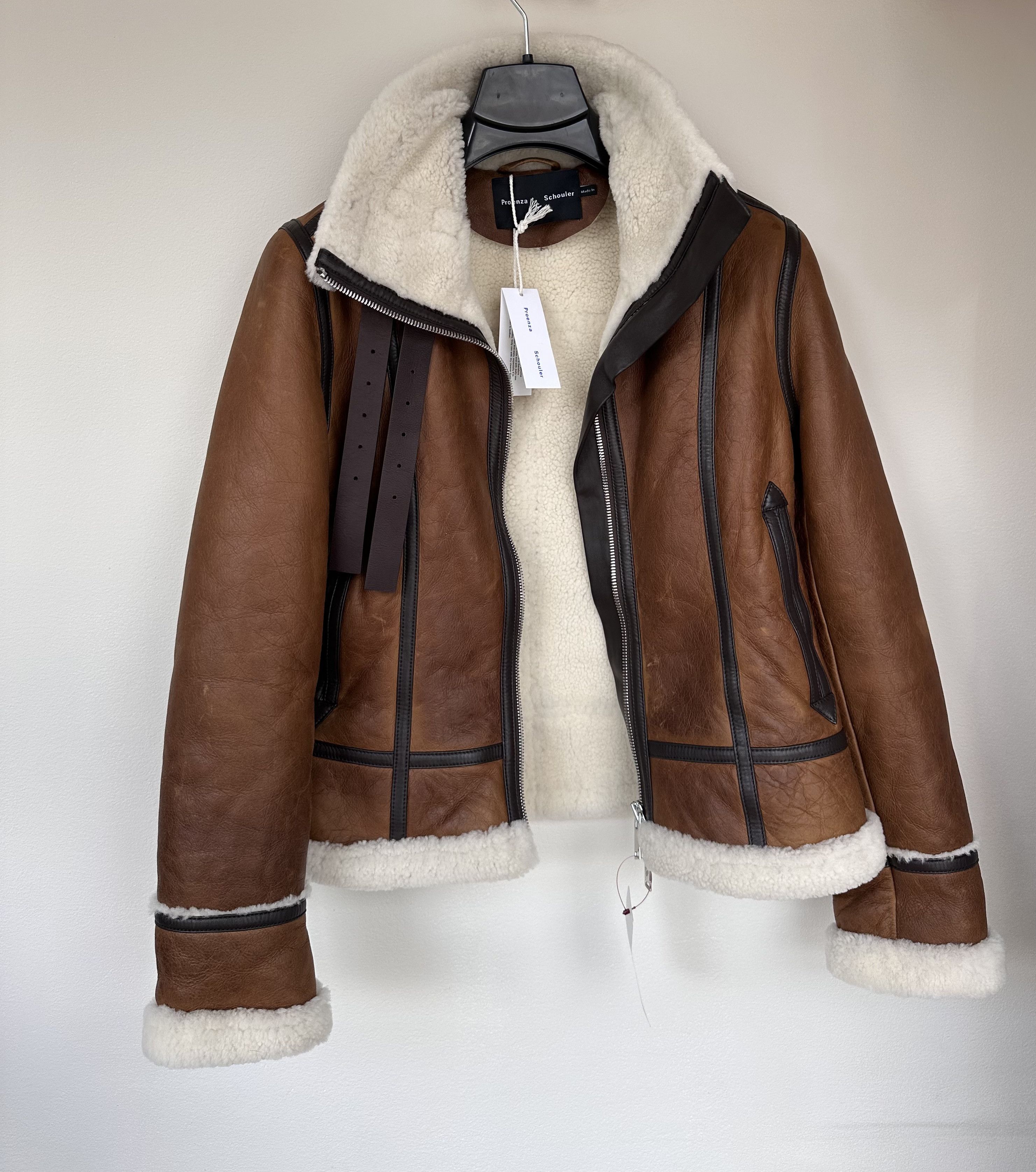 Proenza Schouler Proenza Schouler - Shearling Leather Jacket XS-New with Tags Size XS / US 0-2 / IT 36-38 - 2 Thumbnail