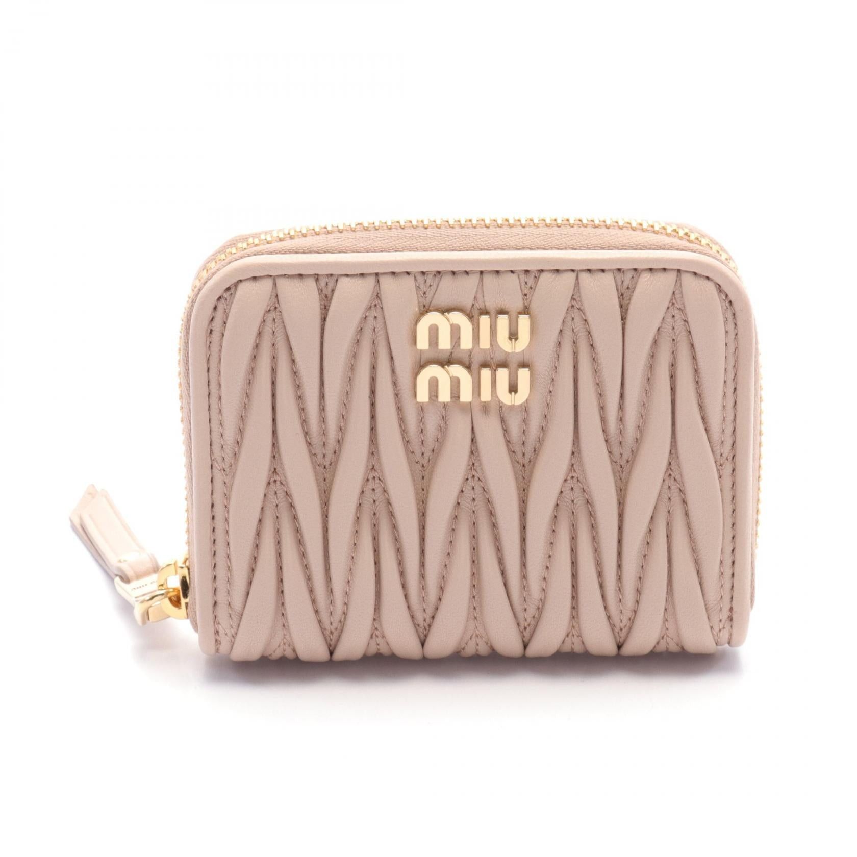 Miu Miu Miu Miu Matelasse Coin Purse Leather Pink Size ONE SIZE - 1 Thumbnail