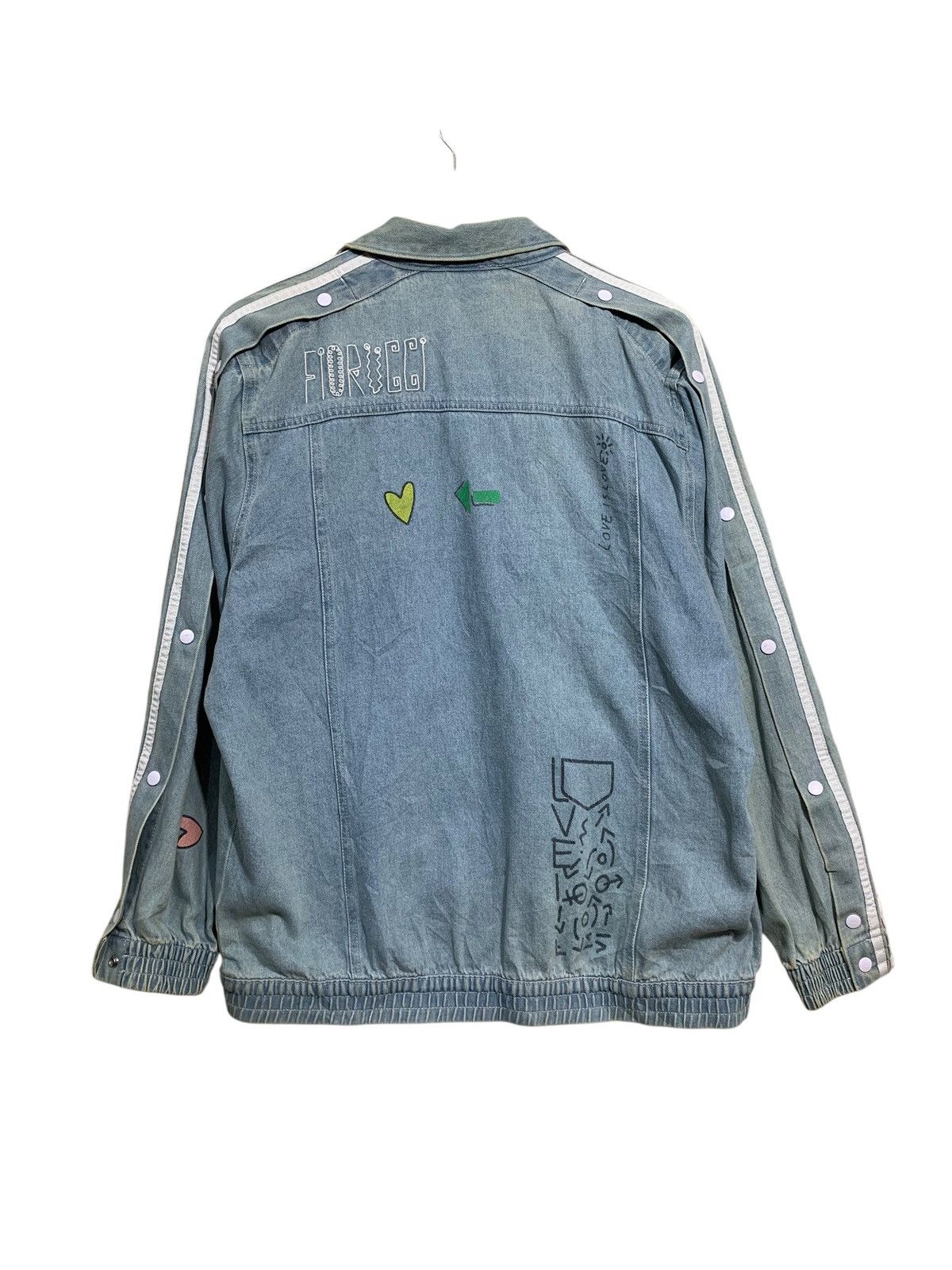 Adidas 🔥ADIDAS X FIORUCCI BLUE DENIM JACKETS Size M / US 6-8 / IT 42-44 - 8 Thumbnail