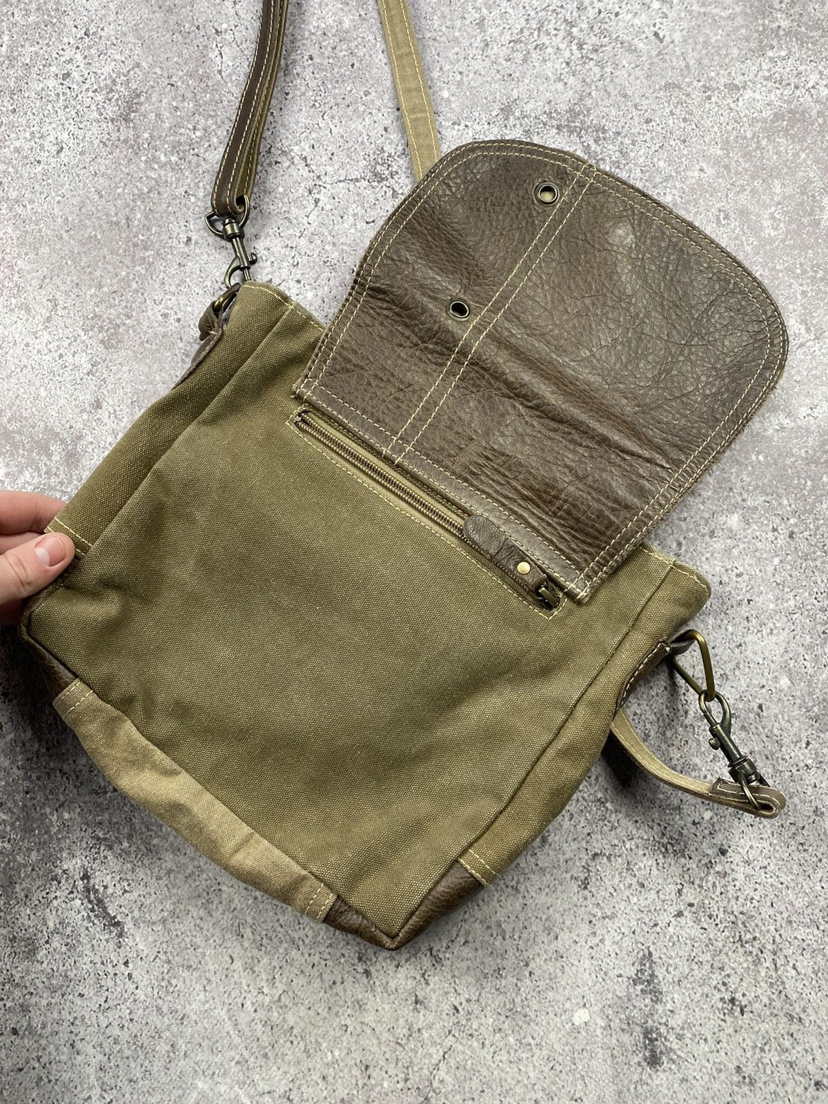 Japanese Brand × Vintage Vintage Military Canvas Crossbody Bag Size ONE SIZE - 5 Thumbnail