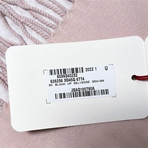 Alexander McQueen Alexander McQueen Womens Logo Pink Wool Cashmere Fringe Trim Size ONE SIZE - 4 Thumbnail
