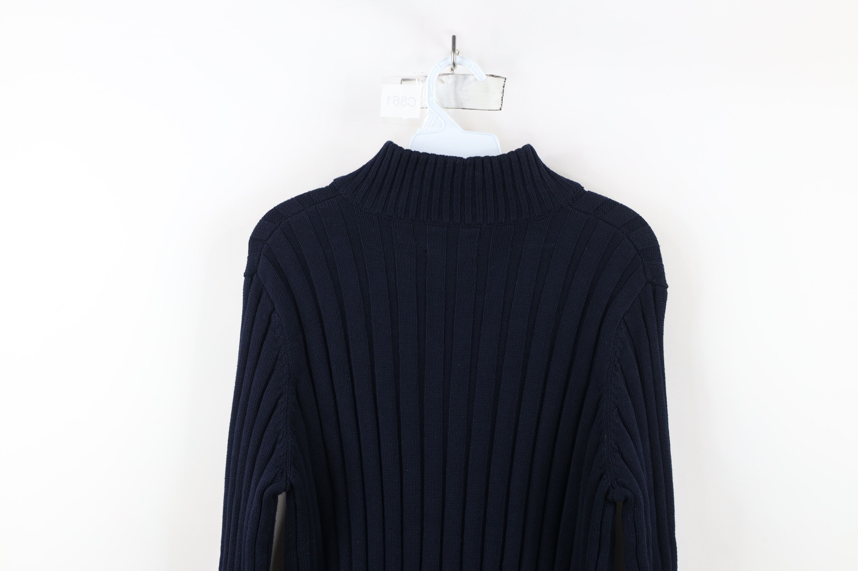 Ralph Lauren × Vintage Vintage 90s Ralph Lauren Cotton Ribbed Knit Half Zip Sweater Size S / US 4 / IT 40 - 12 Thumbnail