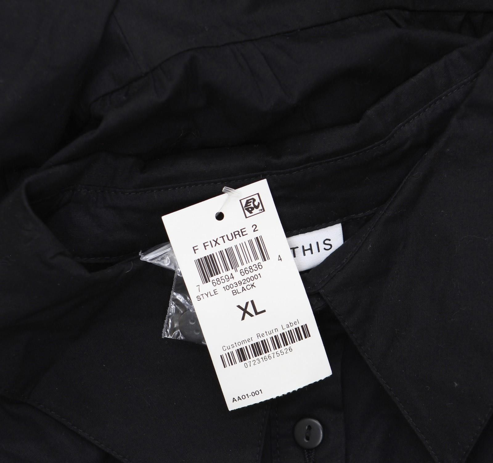 Other And Now This Button Up Shirt Poplin Ruched Dress Black Xl Size XL / US 12-14 / IT 48-50 - 4 Thumbnail