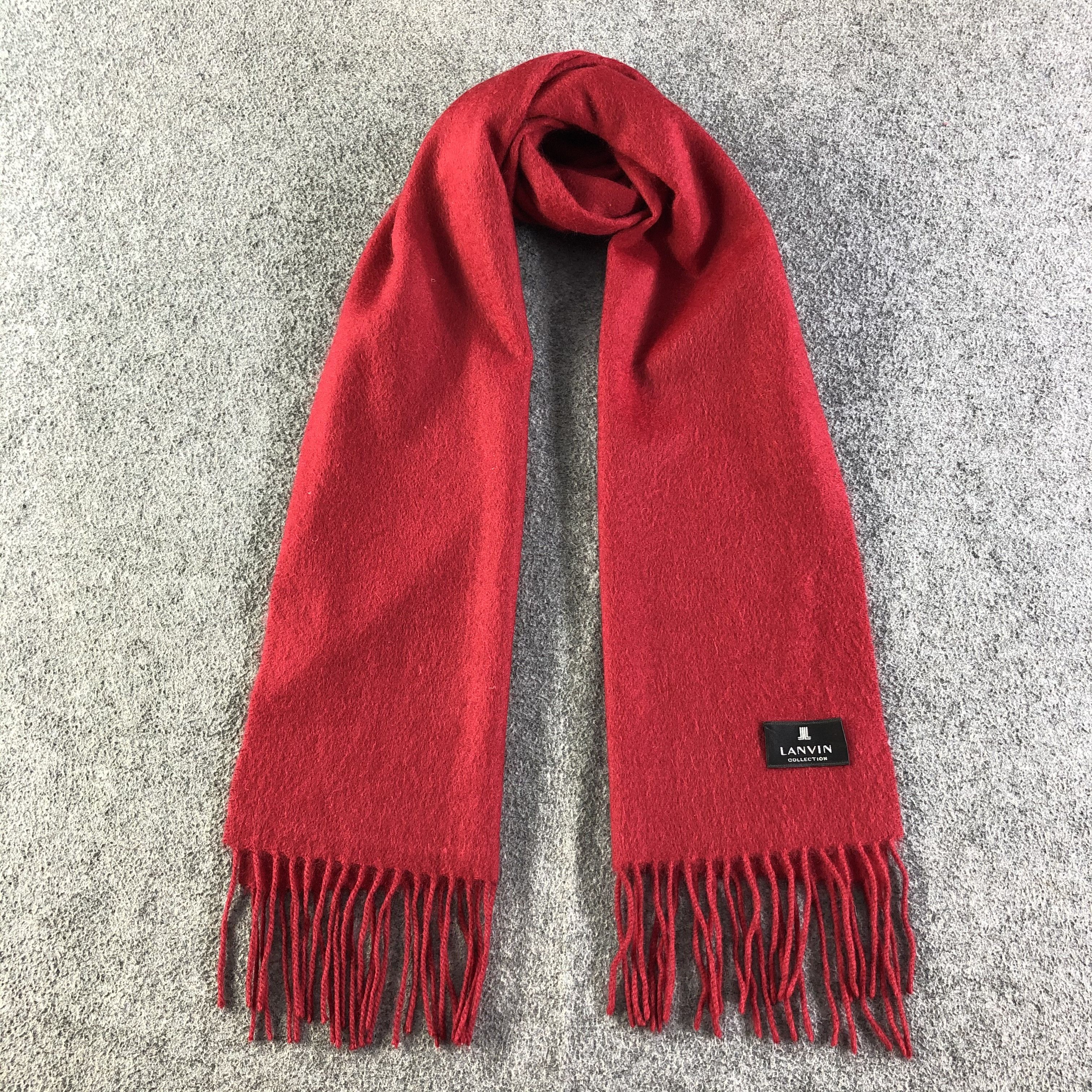 Lanvin Cashmere Scarf Muffler Neckwear P688 - Main Image