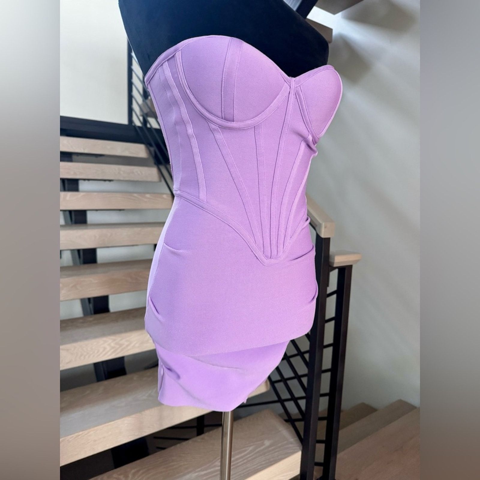 Other New Y2K Fitted Bodycon Lavender Strapless Dress size S Size S / US 4 / IT 40 - 5 Thumbnail