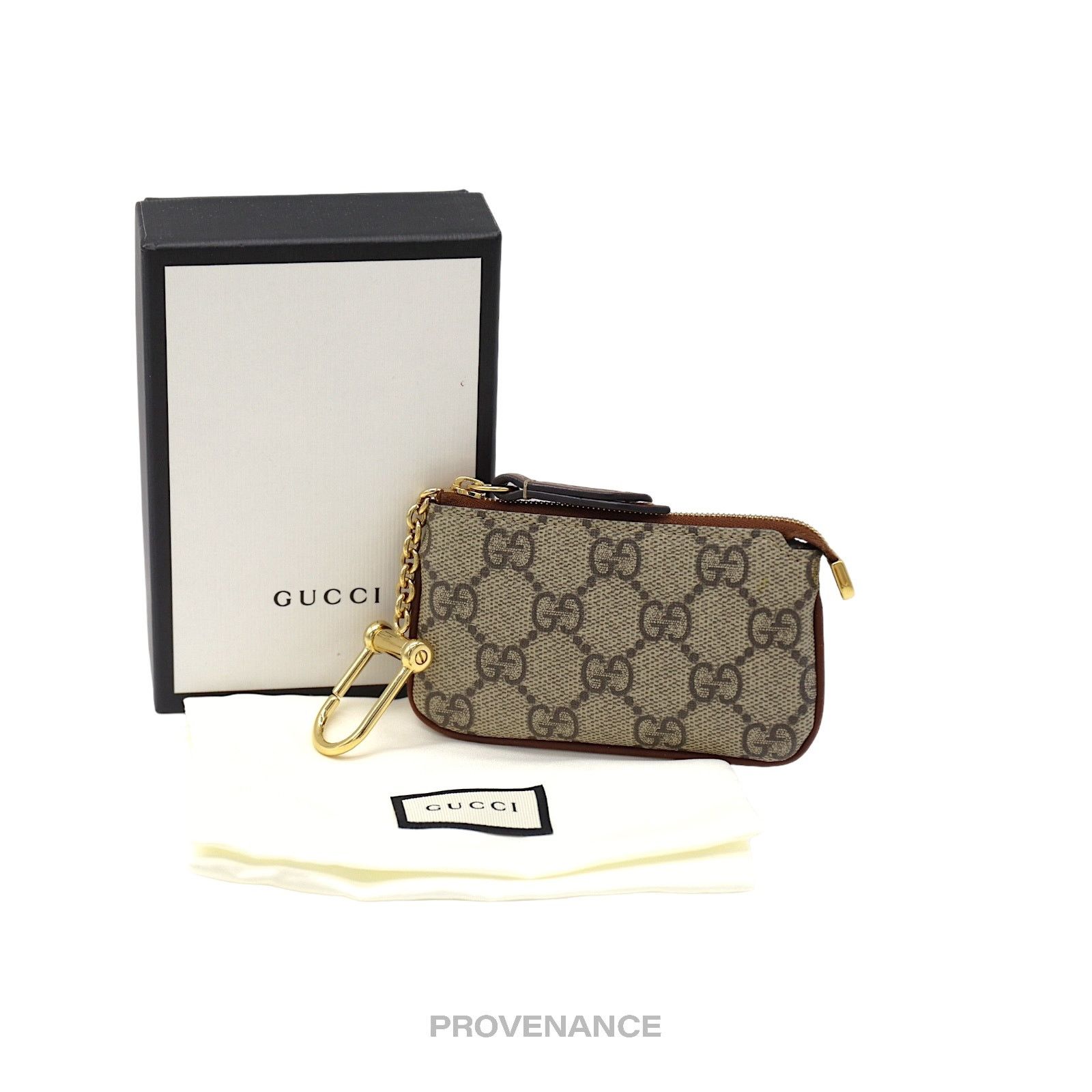 Gucci 🔴 Gucci Key Pouch Cles - GG Supreme Brown Size ONE SIZE - 1 Thumbnail