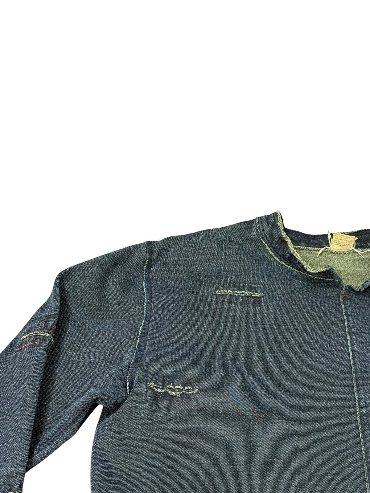 Japanese Brand Indigo Blue Eternal Denim Like Boro Sweater visvim 7🟩3 Size US M / EU 48-50 / 2 - 7 Thumbnail