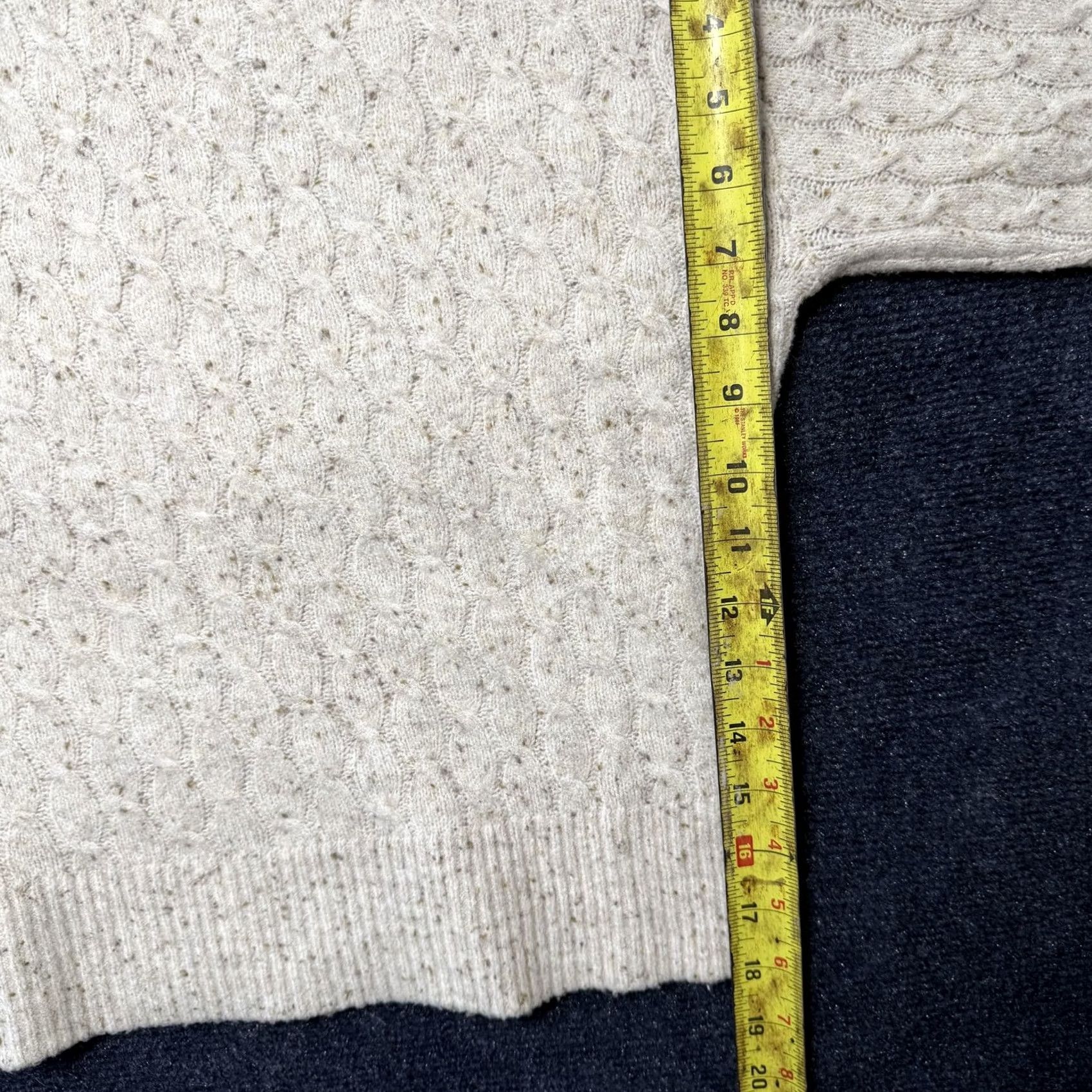 Vintage Auden Sweater Womens M White V-Neck Hooded Cable-Knit Pullover Speckled Pullover Sweater Womens Medium White V-Neck Hooded Cable-Knit Speckled Size M / US 6-8 / IT 42-44 - 6 Thumbnail
