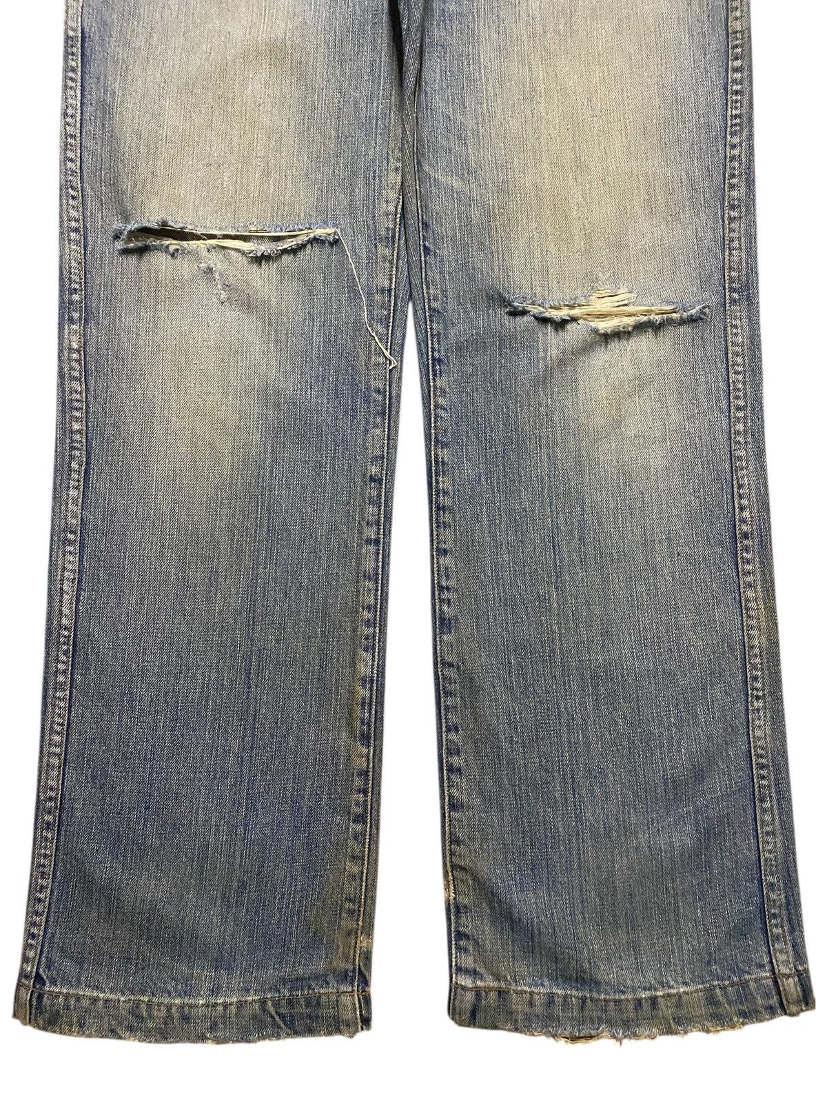 Dapper Dan × Gap Vintage Gap Army Light Wash Distressed Baggy Jeans Size US 35 - 5 Thumbnail
