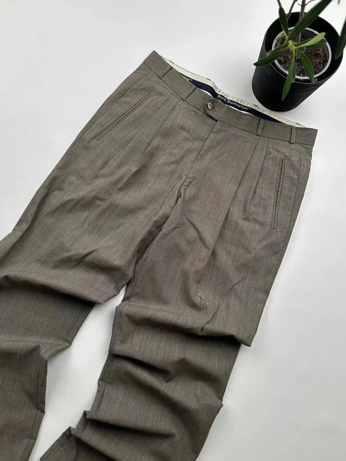 Burberry Burberry Vintage Wool Pants (417) Size US 32 / EU 48 - 2 Thumbnail