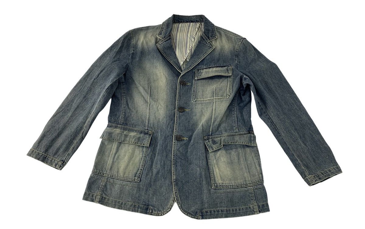 BEANPOLE 90s Bean Pole Indigo Denim Jeans Coat Jacket Double Pocket Size US M / EU 48-50 / 2 - 1 Thumbnail