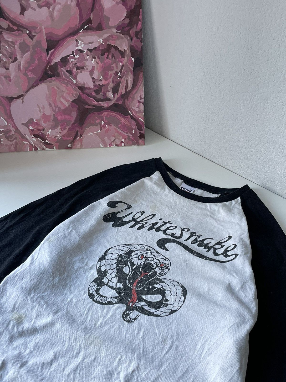 Band Tees × Vintage White Snake 90’s Tour Long Sleeve Vintage Anvil Rock Size US L / EU 52-54 / 3 - 3 Thumbnail