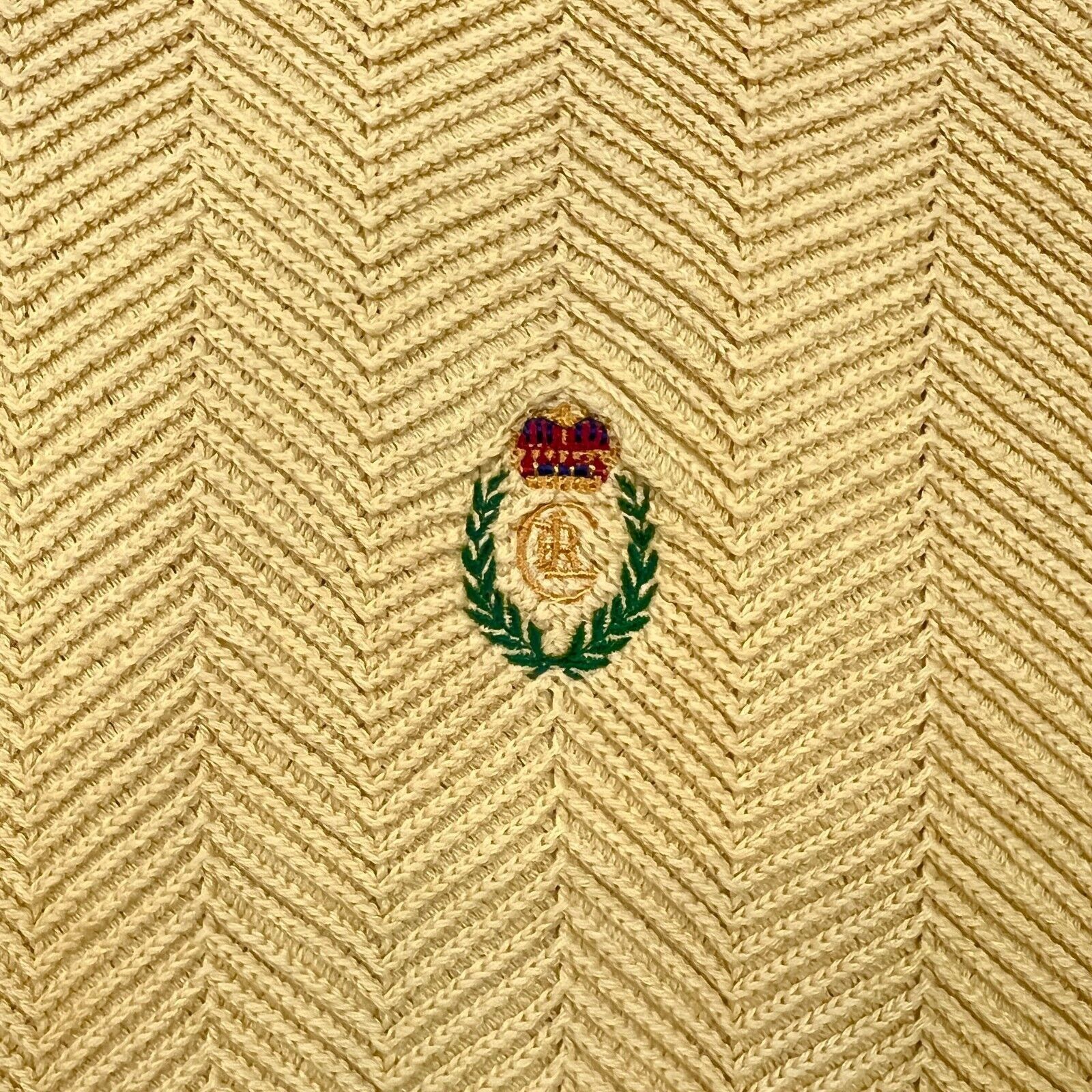 Chaps Ralph Lauren × Polo Ralph Lauren × Vintage Vintage Chaps RL Sweatshirt Men L Yellow Crest 90s Knit Crew Size US L / EU 52-54 / 3 - 2 Thumbnail