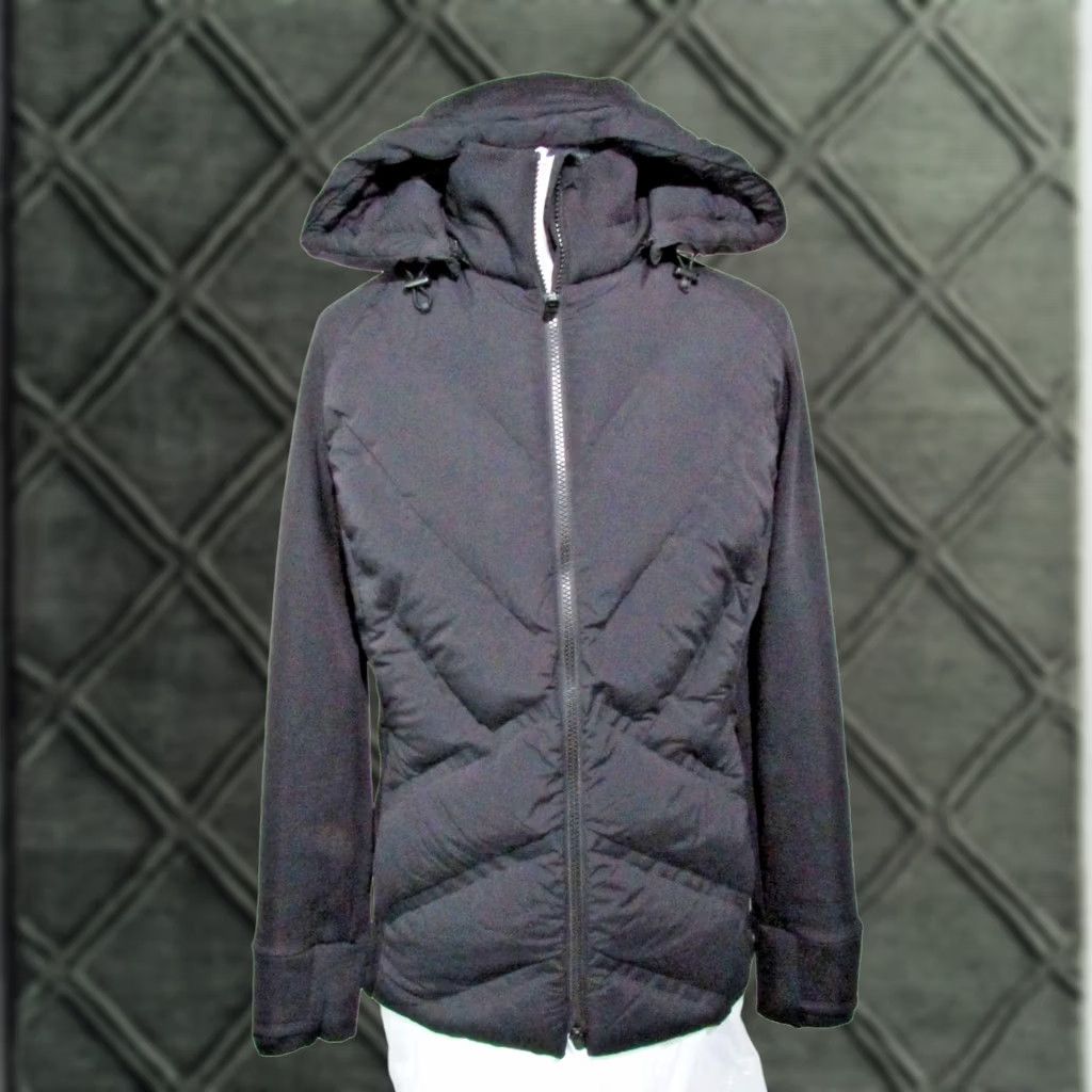 Athleta ATHLETA Hooded Puffer Jacket Coat Down Women's Size L Black Size L / US 10 / IT 46 - 1 Thumbnail